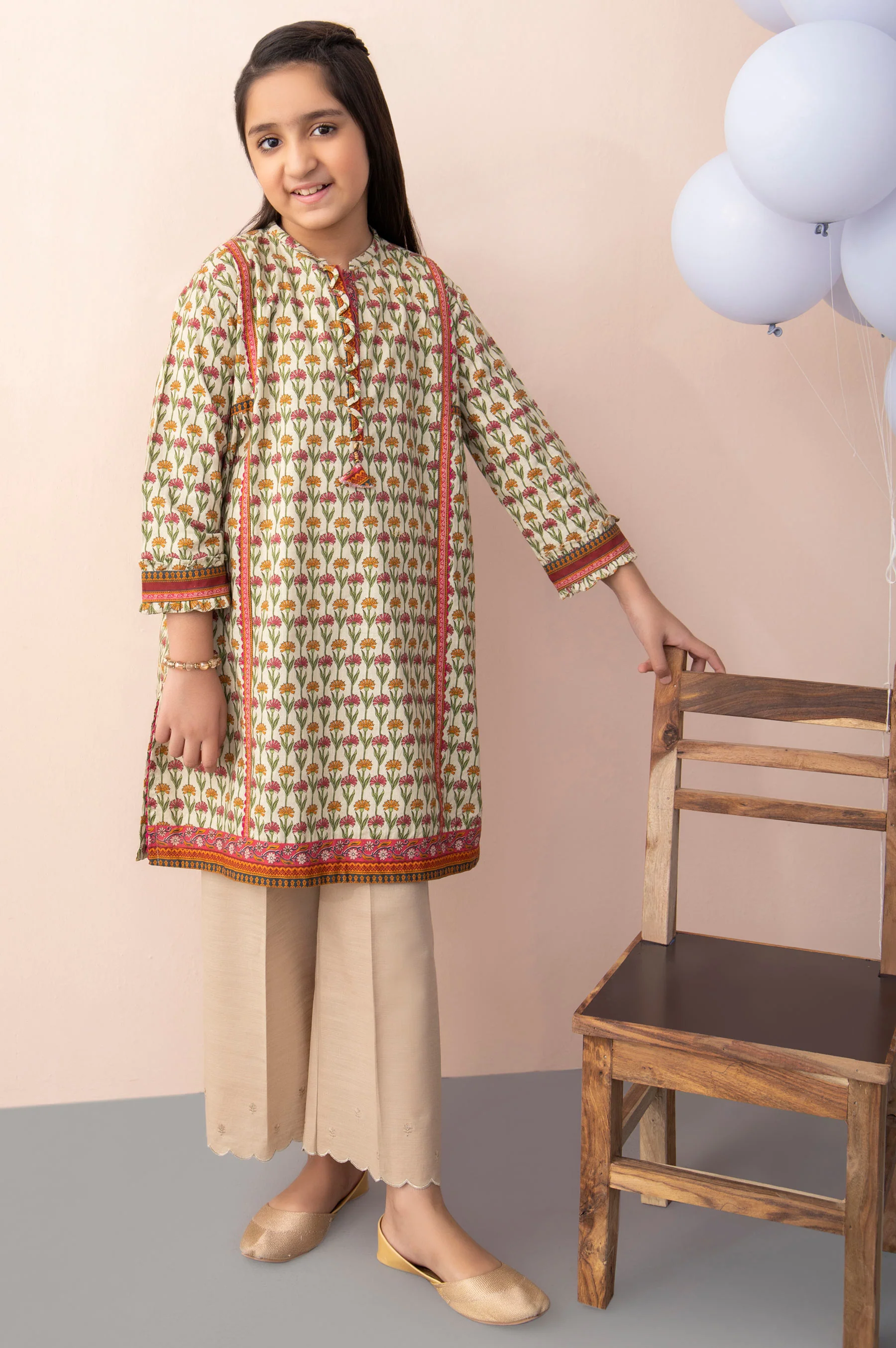 Stitched 1 Piece Printed Khaddar Junior Shirt - Image 6