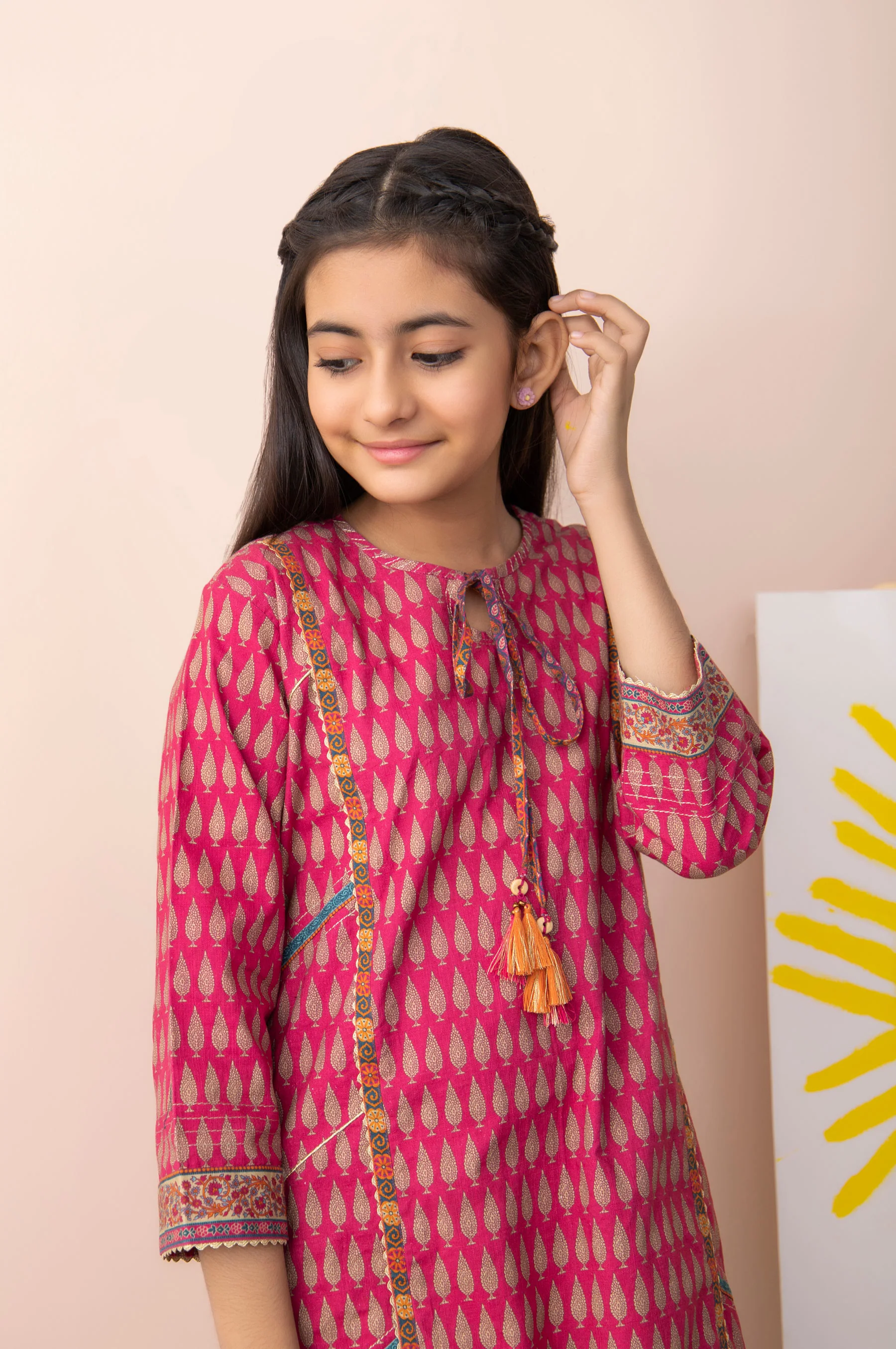 Stitched 1 Piece Printed Khaddar Junior Shirt - Image 3