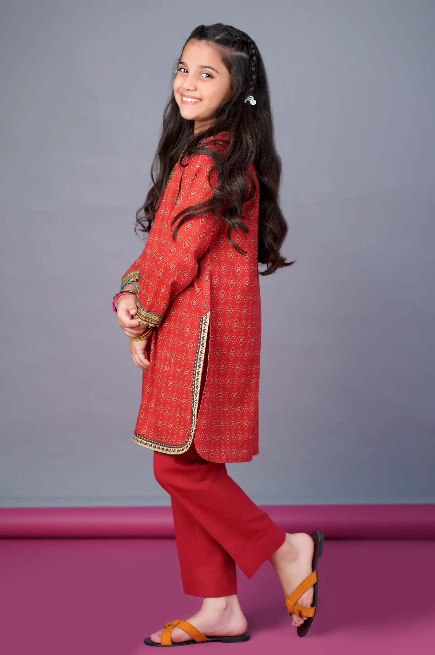 Stitched 1 Piece Printed Khaddar Shirt