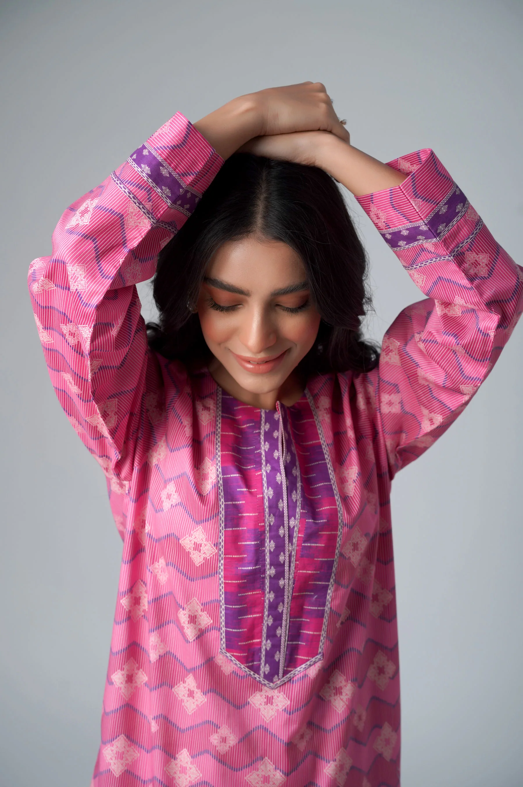 Stitched 1 Piece Printed Lawn Shirt - Image 5