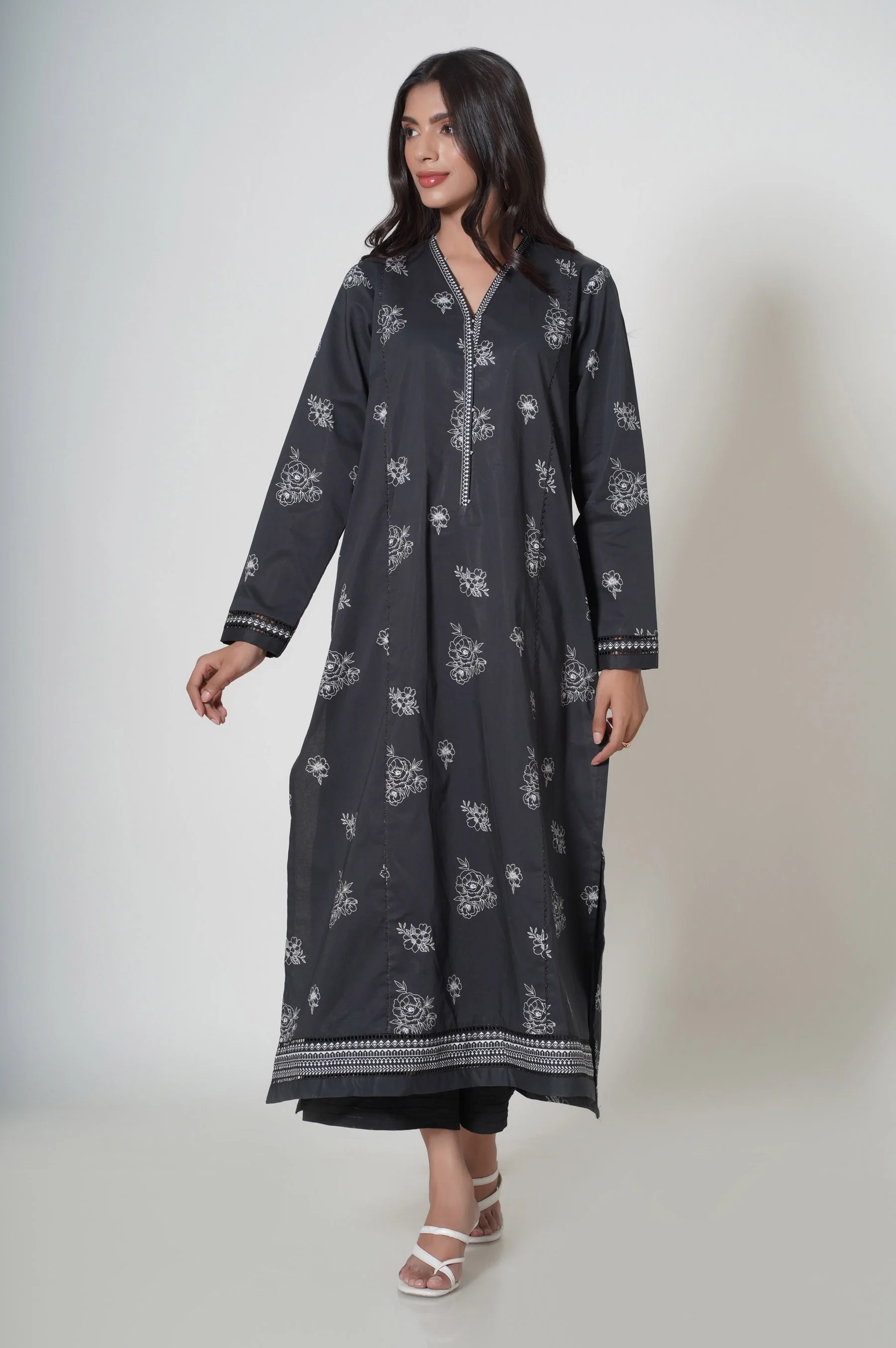Stitched 1 Piece Puff Print Lawn Shirt - Image 2