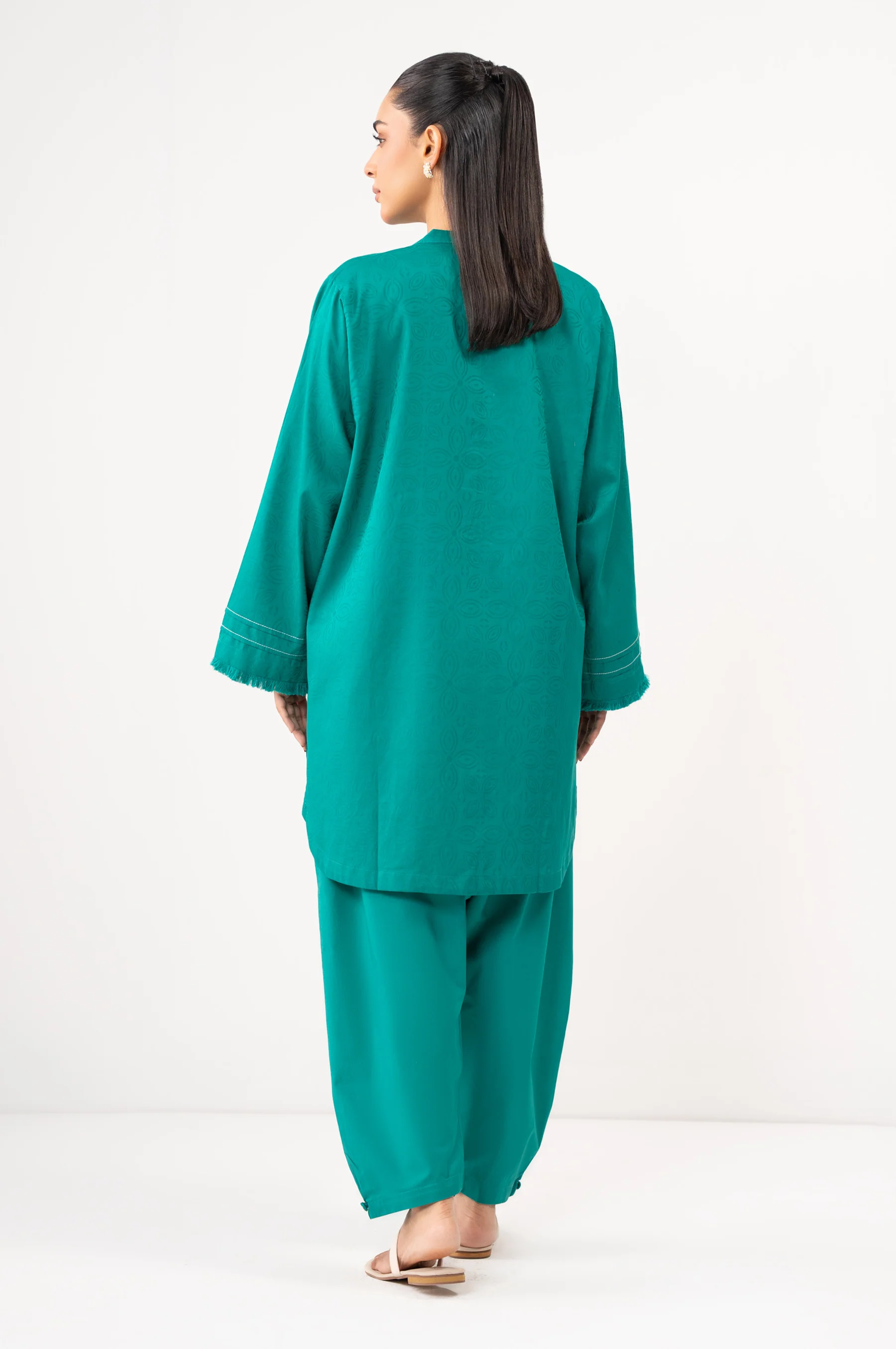 EMBROIDERED SATIN JACQUARD STITCHED SHIRT - Image 4