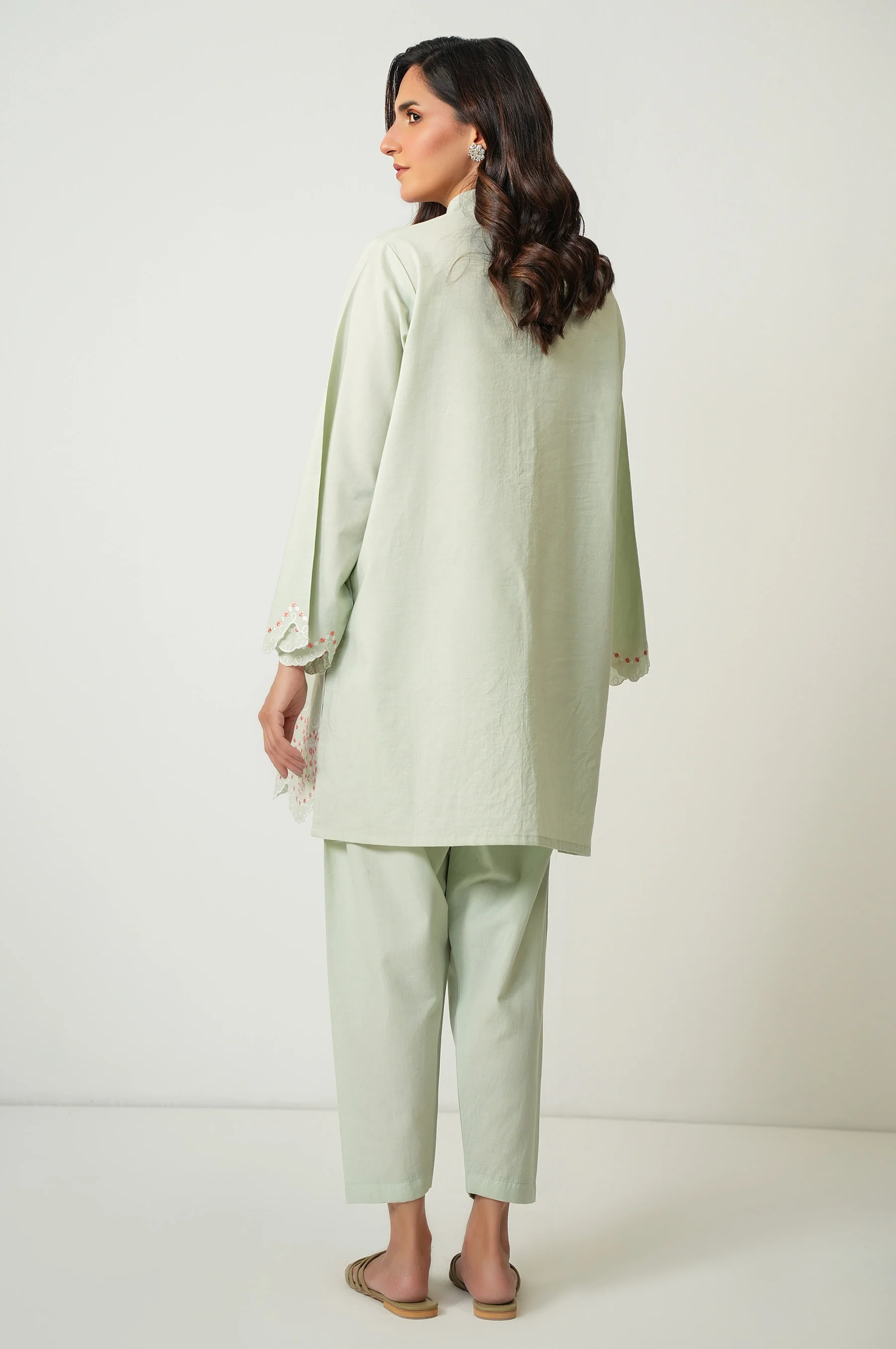 EMBROIDERED CAMBRIC STITCHED SHIRT - Image 3