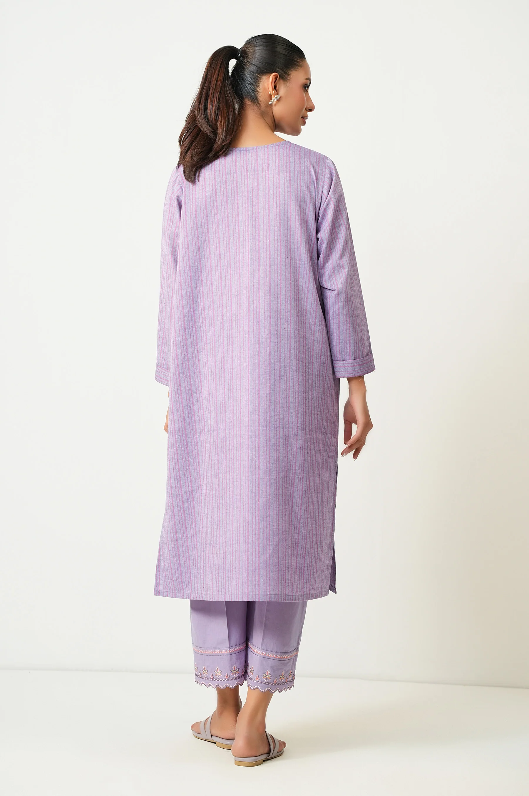 EMBROIDERED YARN DYED STITCHED SHIRT - Image 4