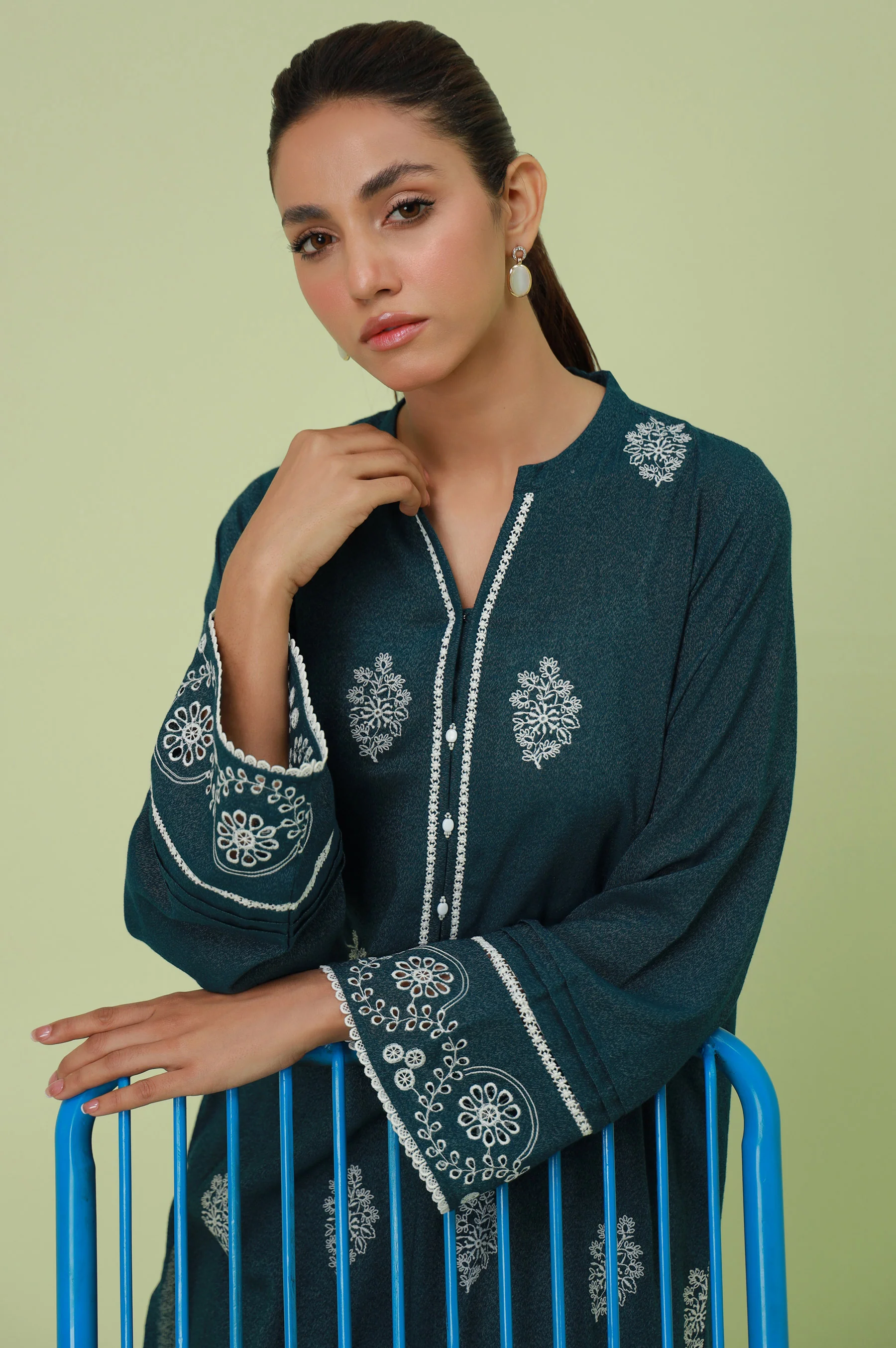 Stitched 1 Piece Textured Lawn Chikankari Embroidered Shirt - Image 6