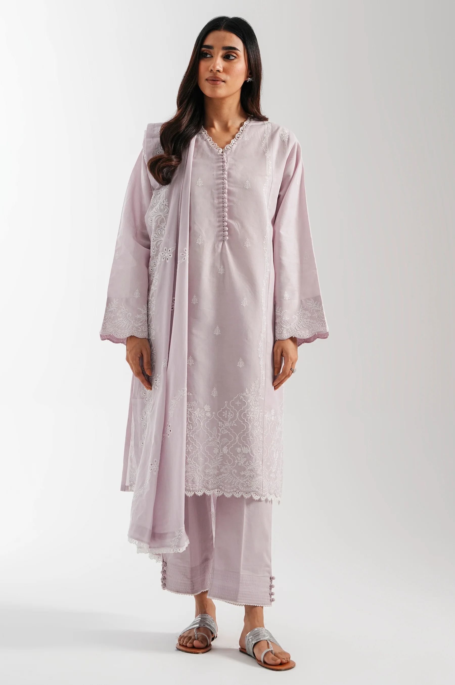 EMBROIDERED LAWN CHIKANKARI SHIRT - Image 2