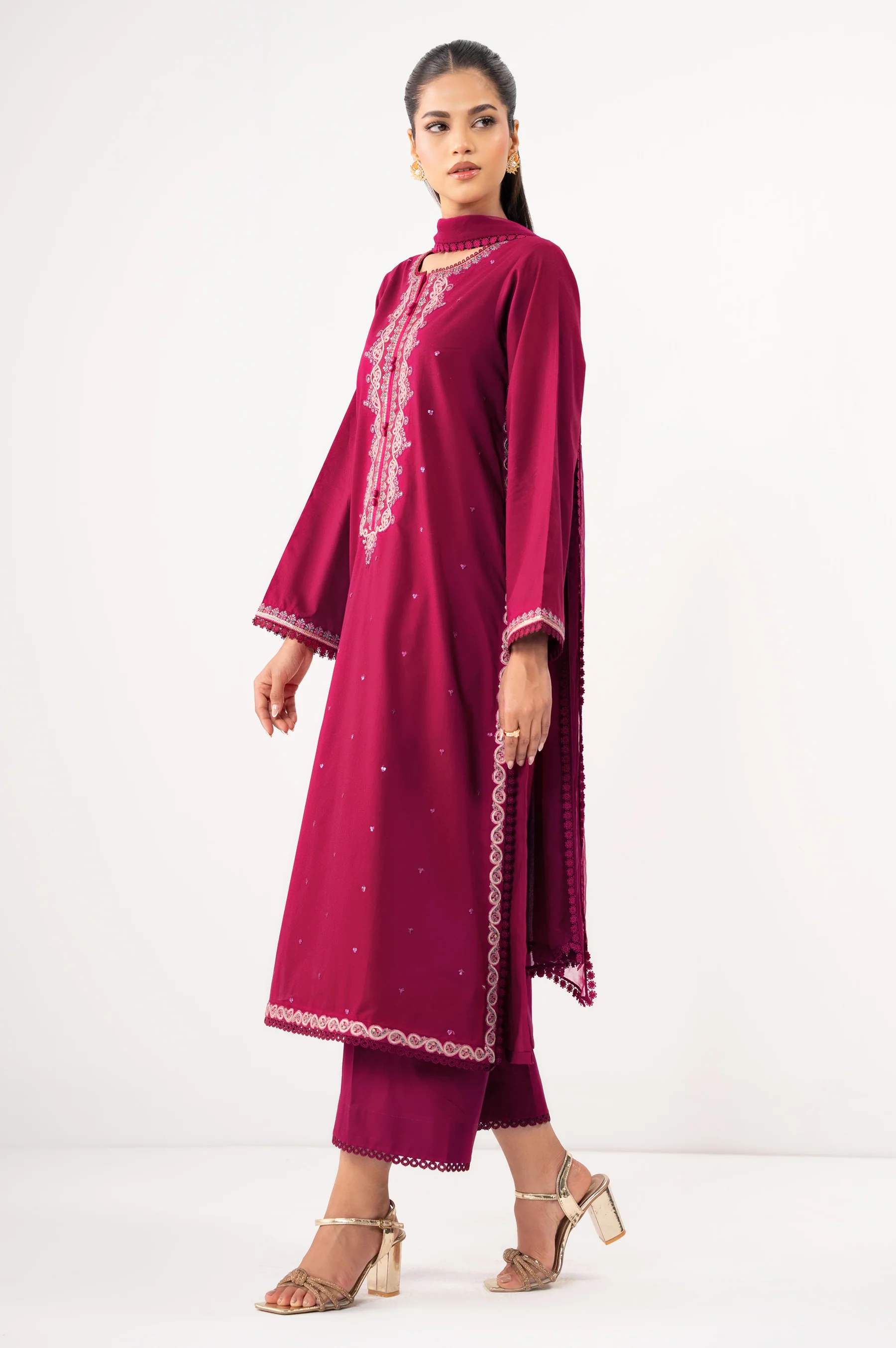 EMBROIDERED CAMBRIC STITCHED SHIRT - Image 4