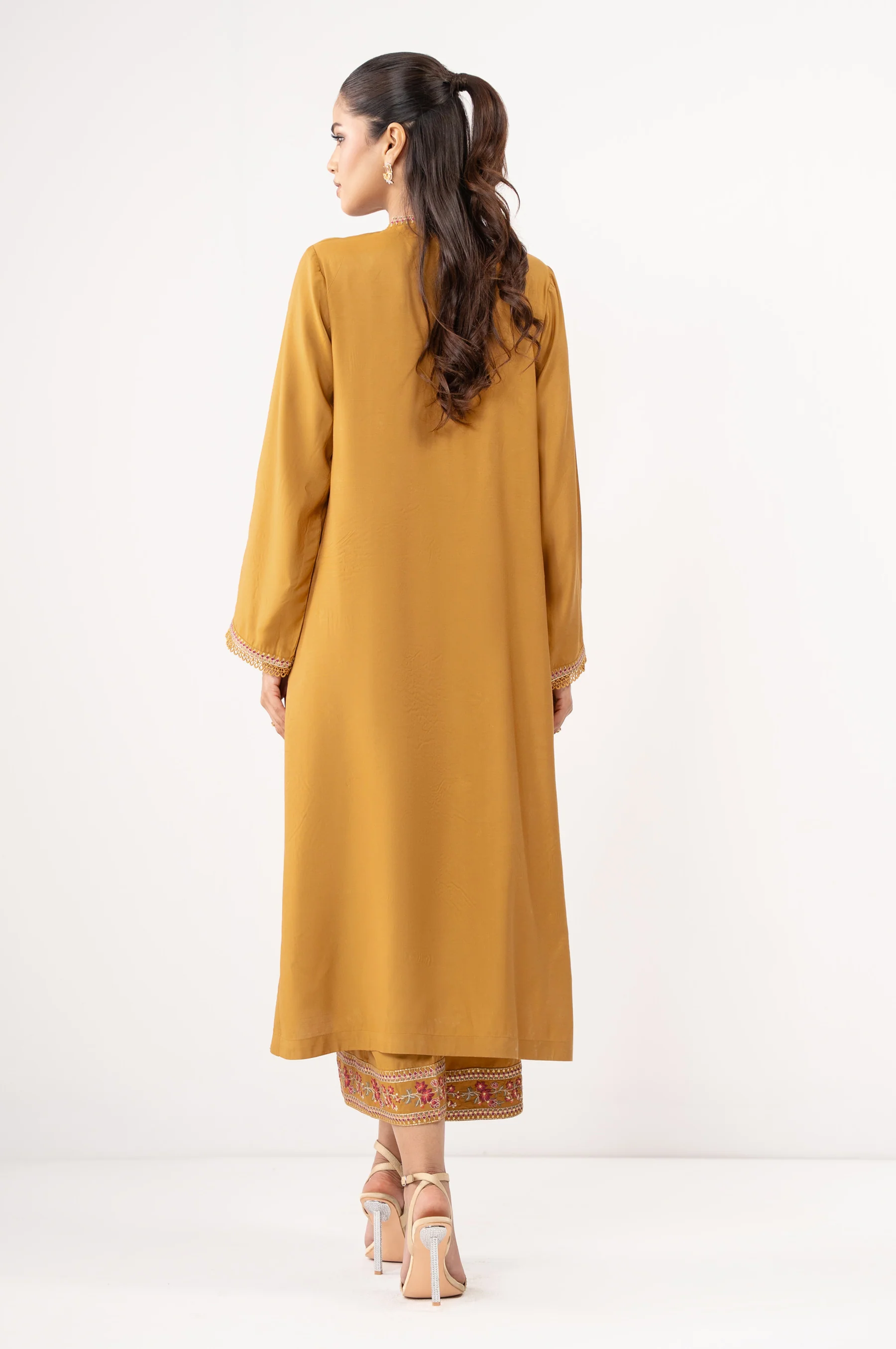 EMBROIDERED RAW SILK STITCHED SHIRT - Image 5