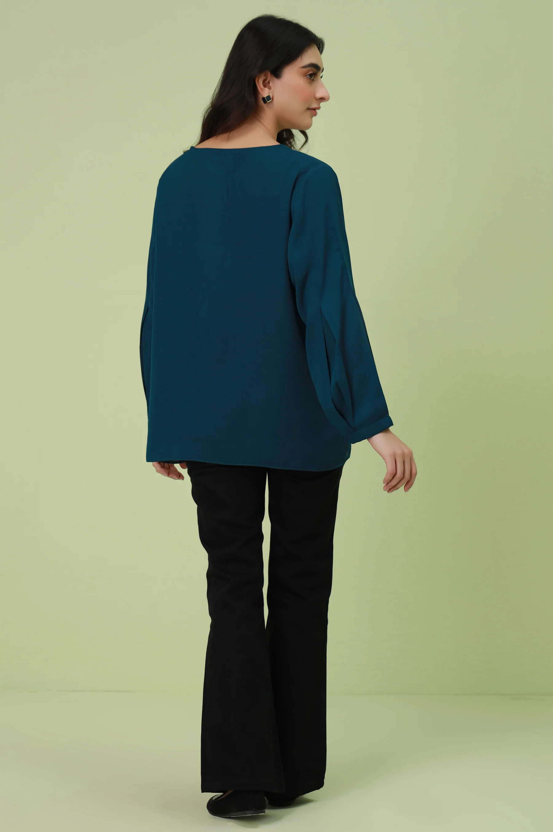 Stitched 1 Piece Stylized Crepe Top - Image 3