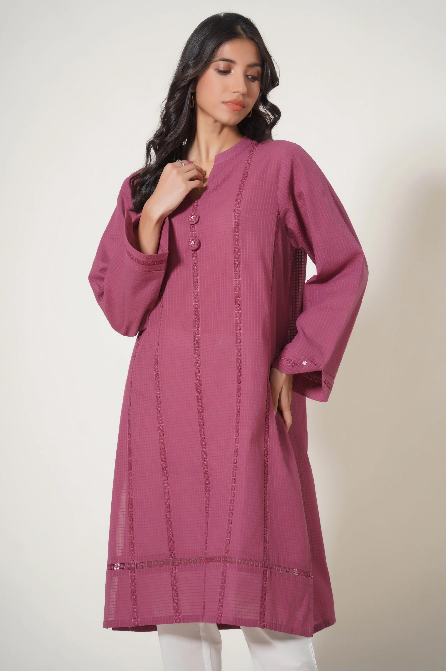 Stitched 1 Piece Stylized Textured Shirt - Image 2