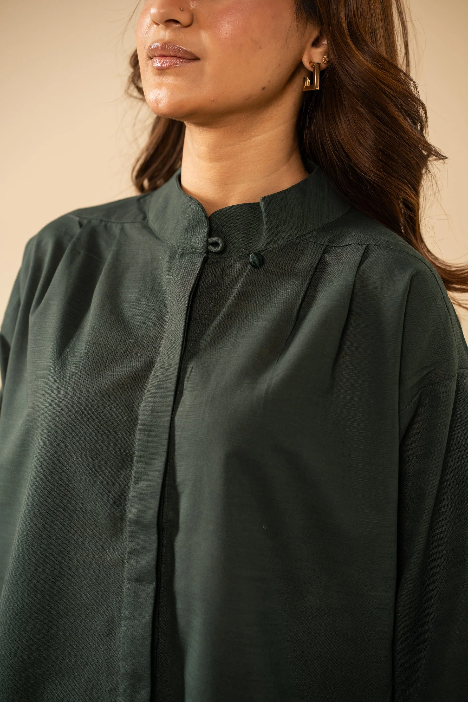 Stitched 1 Piece Stylized Yarn Dyed Shirt (FACTORY E-OUTLET) - Image 2