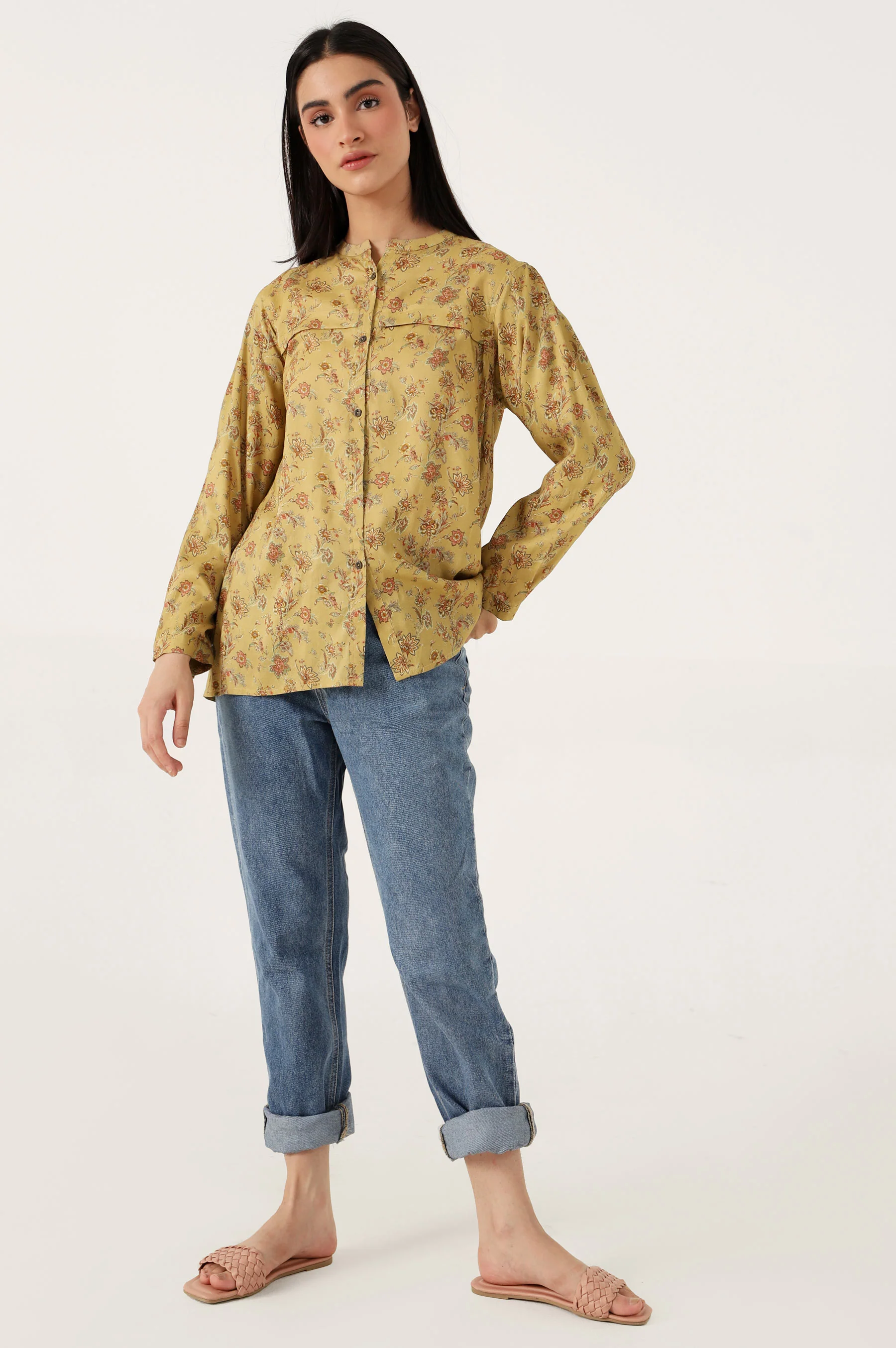Stitched 1 Piece Tencel Printed Top - Image 3