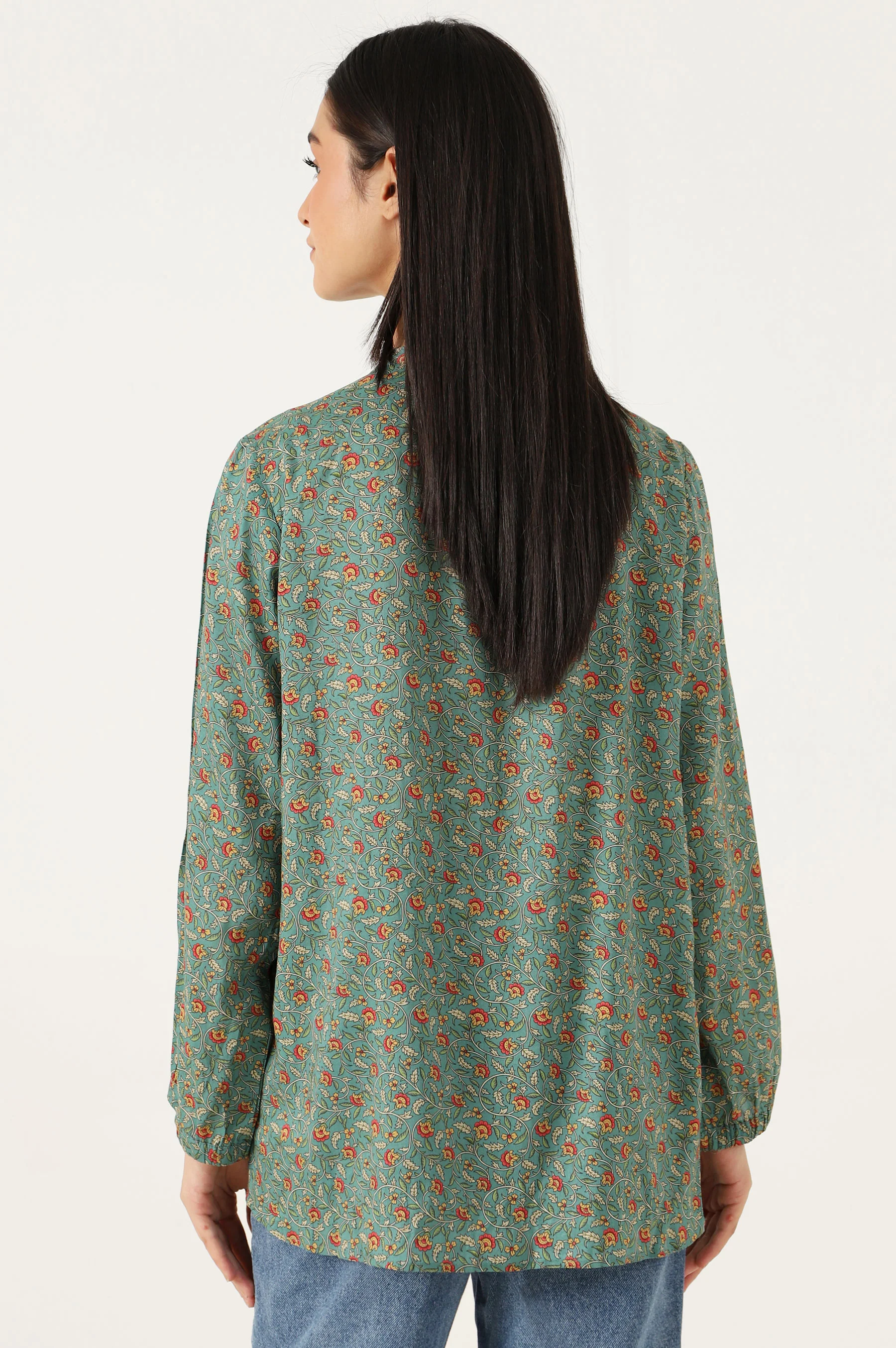 Stitched 1 Piece Tencel Printed Top - Image 2
