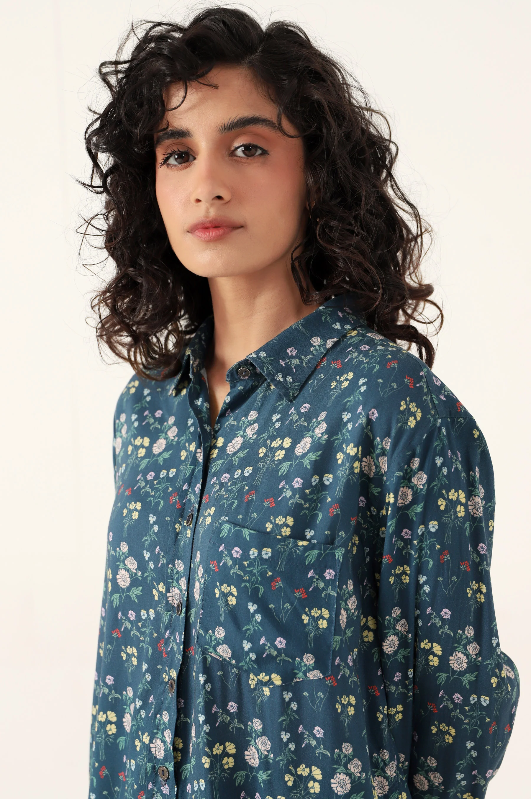 Stitched 1 Piece Tencel Printed Top - Image 3