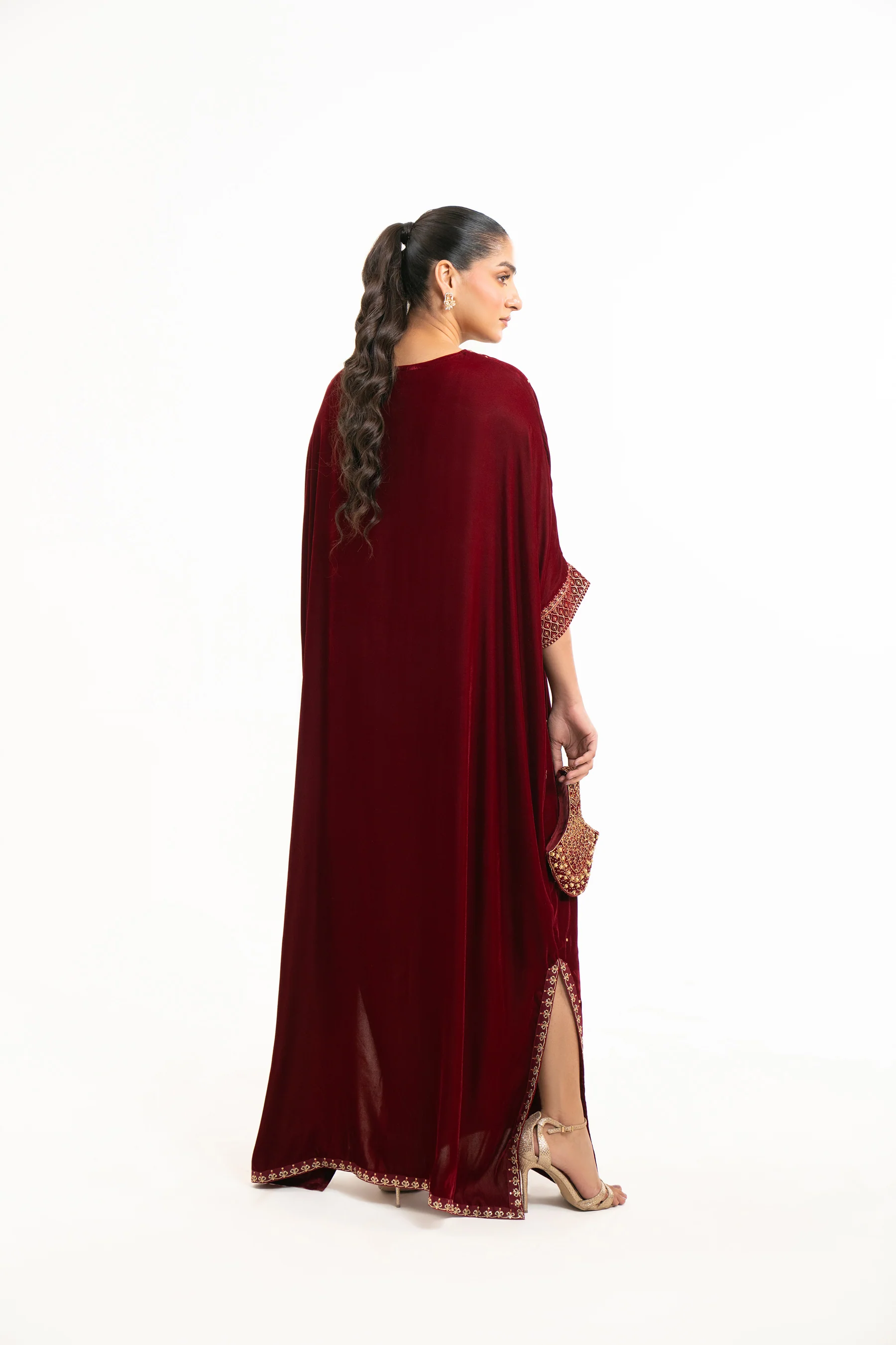 EMBROIDERED VELVET KAFTAN - Image 3
