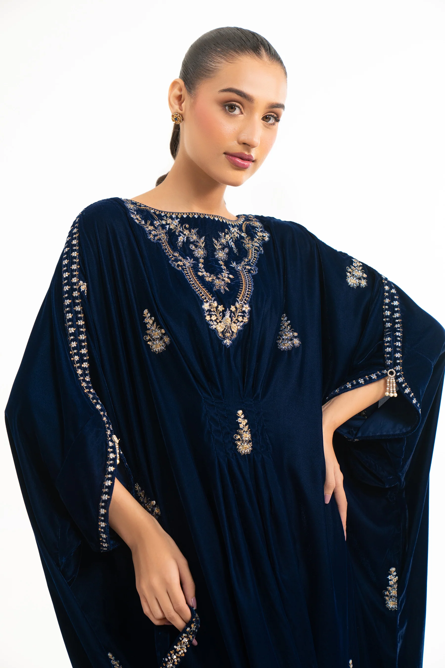 EMBROIDERED VELVET KAFTAN - Image 2