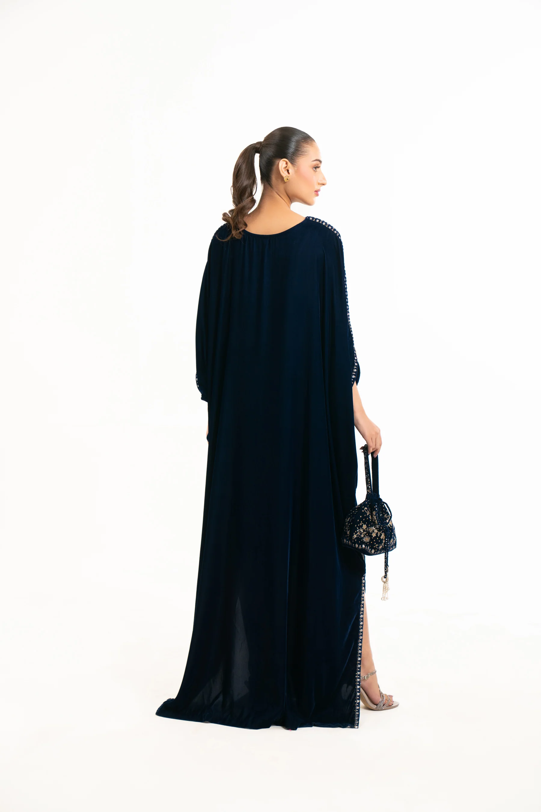 EMBROIDERED VELVET KAFTAN - Image 3
