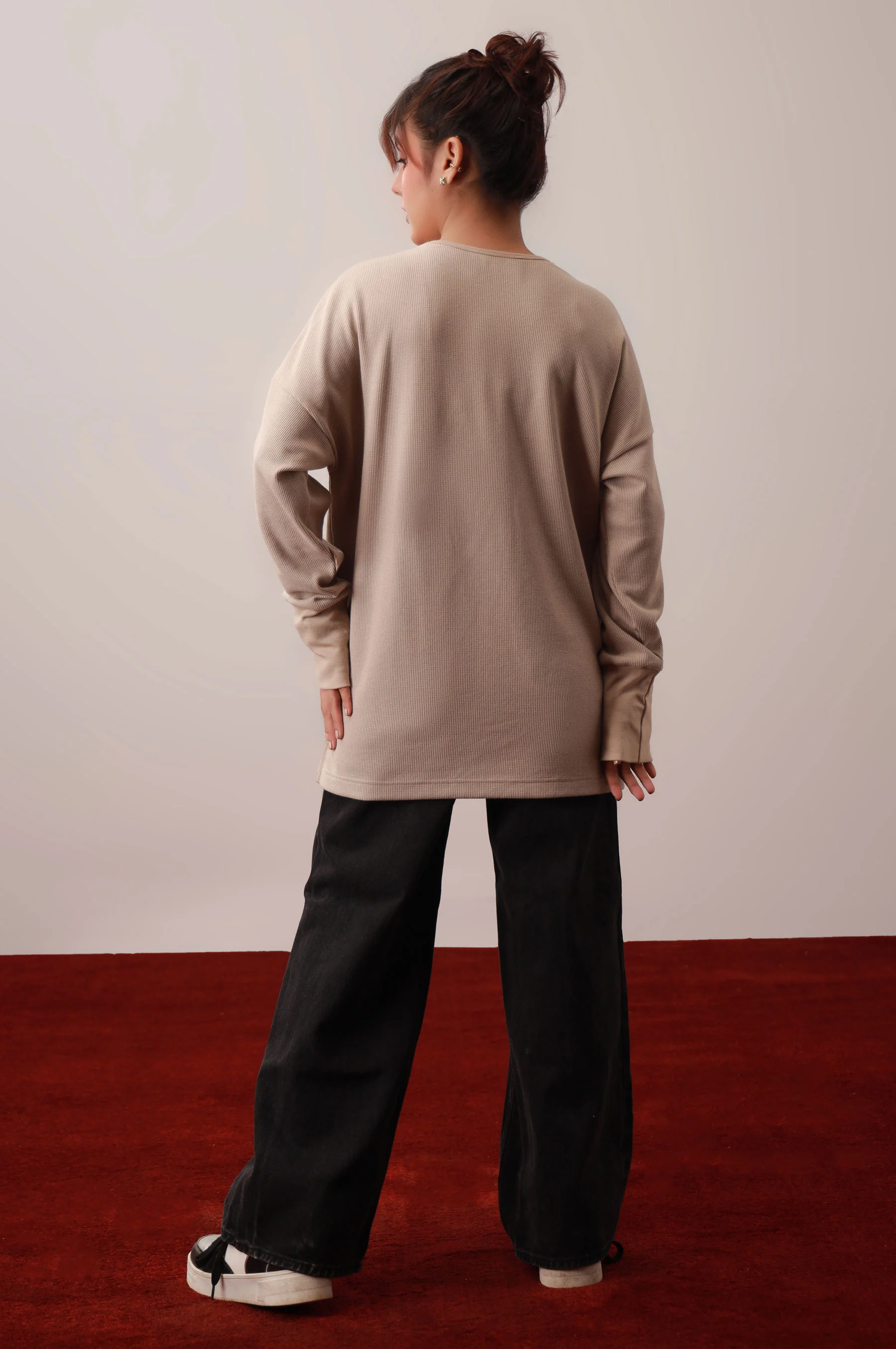 Beige Round Neck Western Top - Image 4