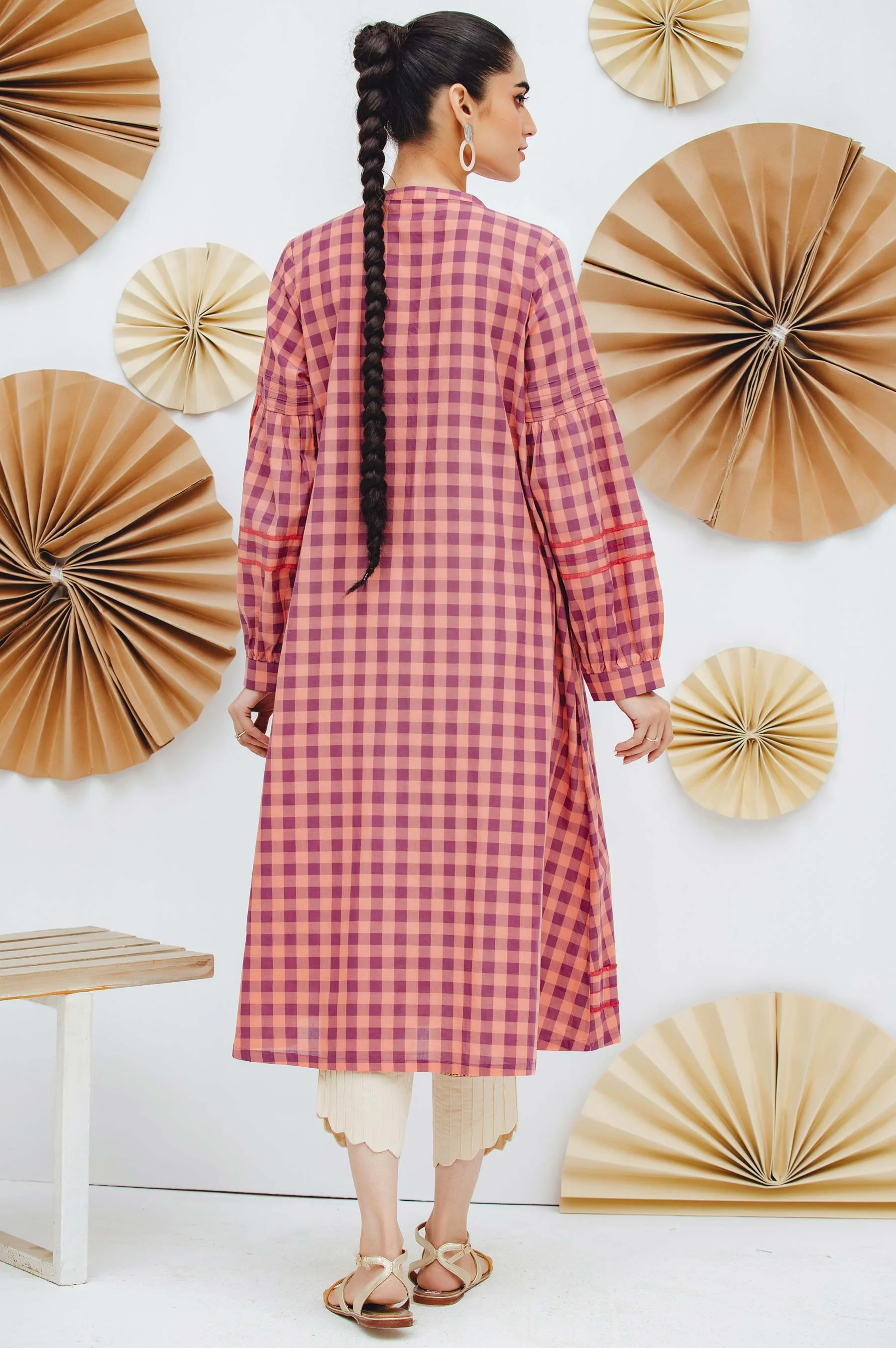 Stitched 1 Piece Embellished Yarn Dyed Shirt - Image 4
