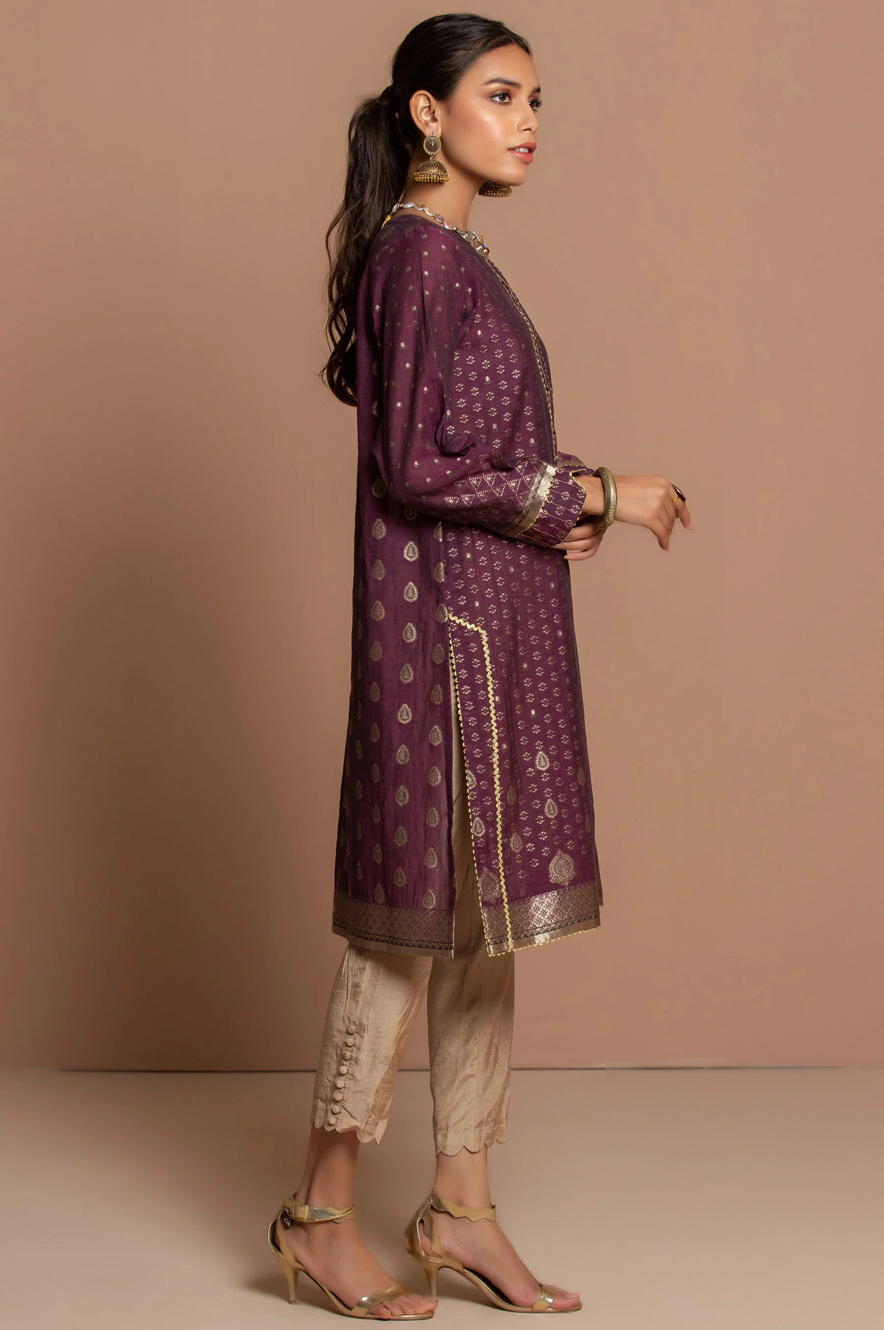 Stitched 1 Piece Yarn Dyed Jacquard Shirt - Image 5