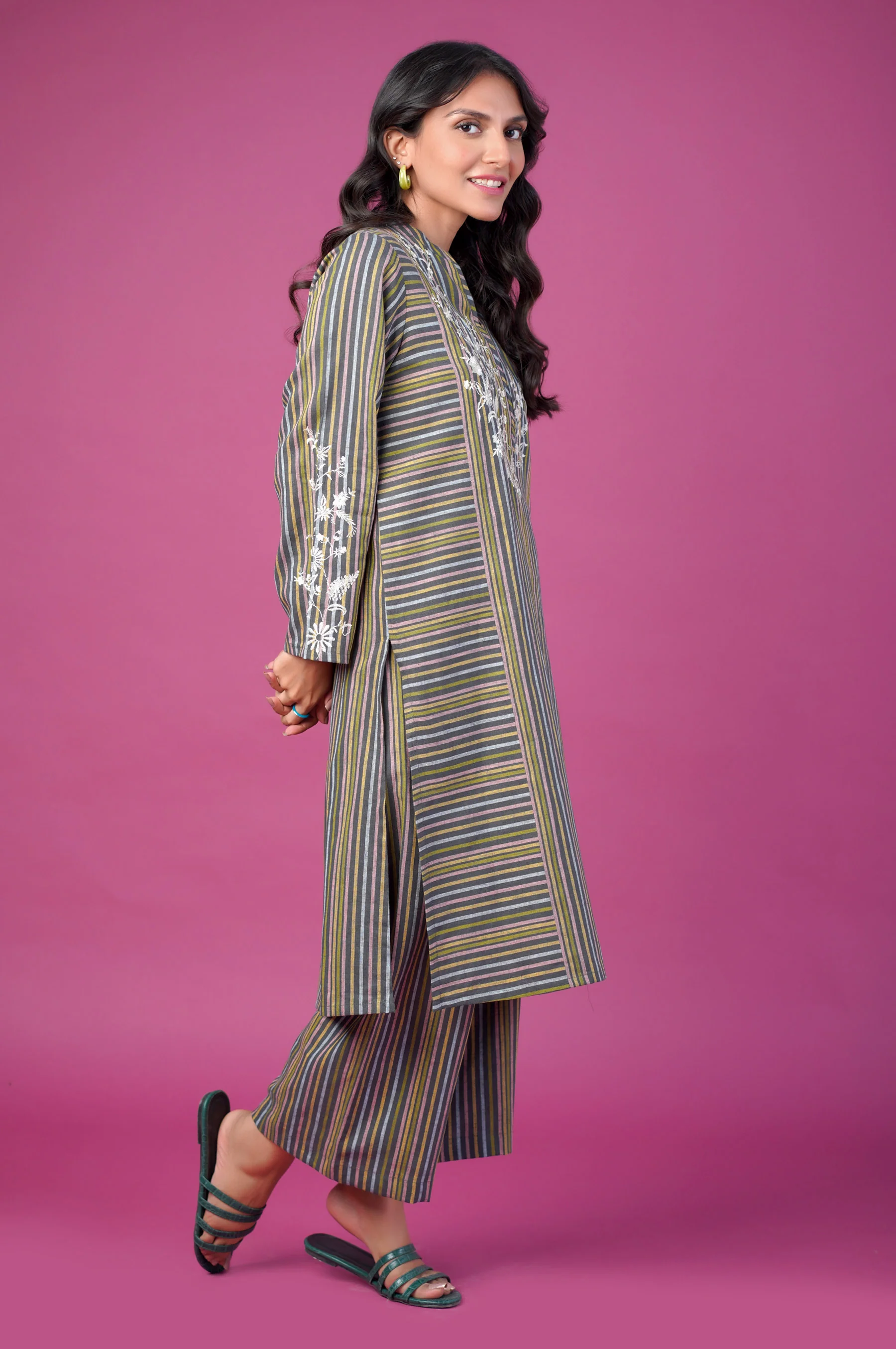 Stitched 1 piece Yarn Dyed outfit - Image 2