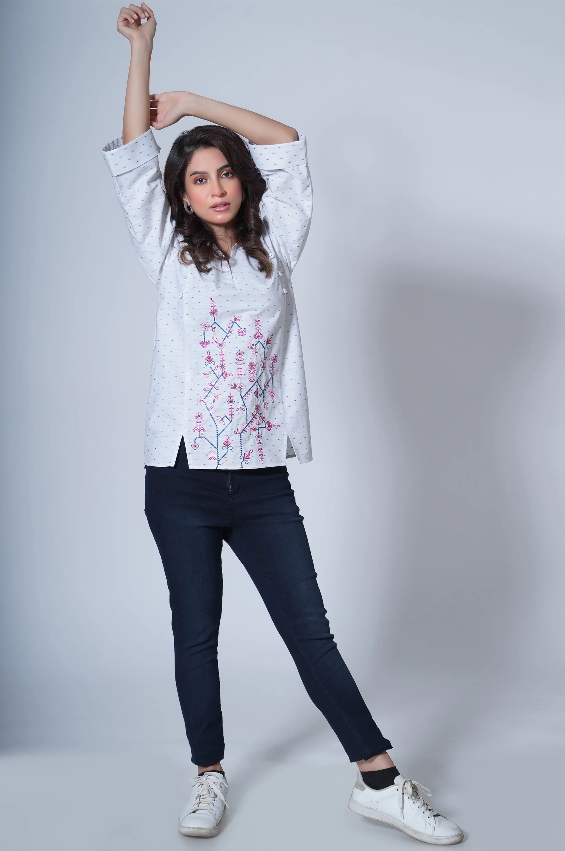 Stitched 1 Piece Yarn Dyed Top - Image 3