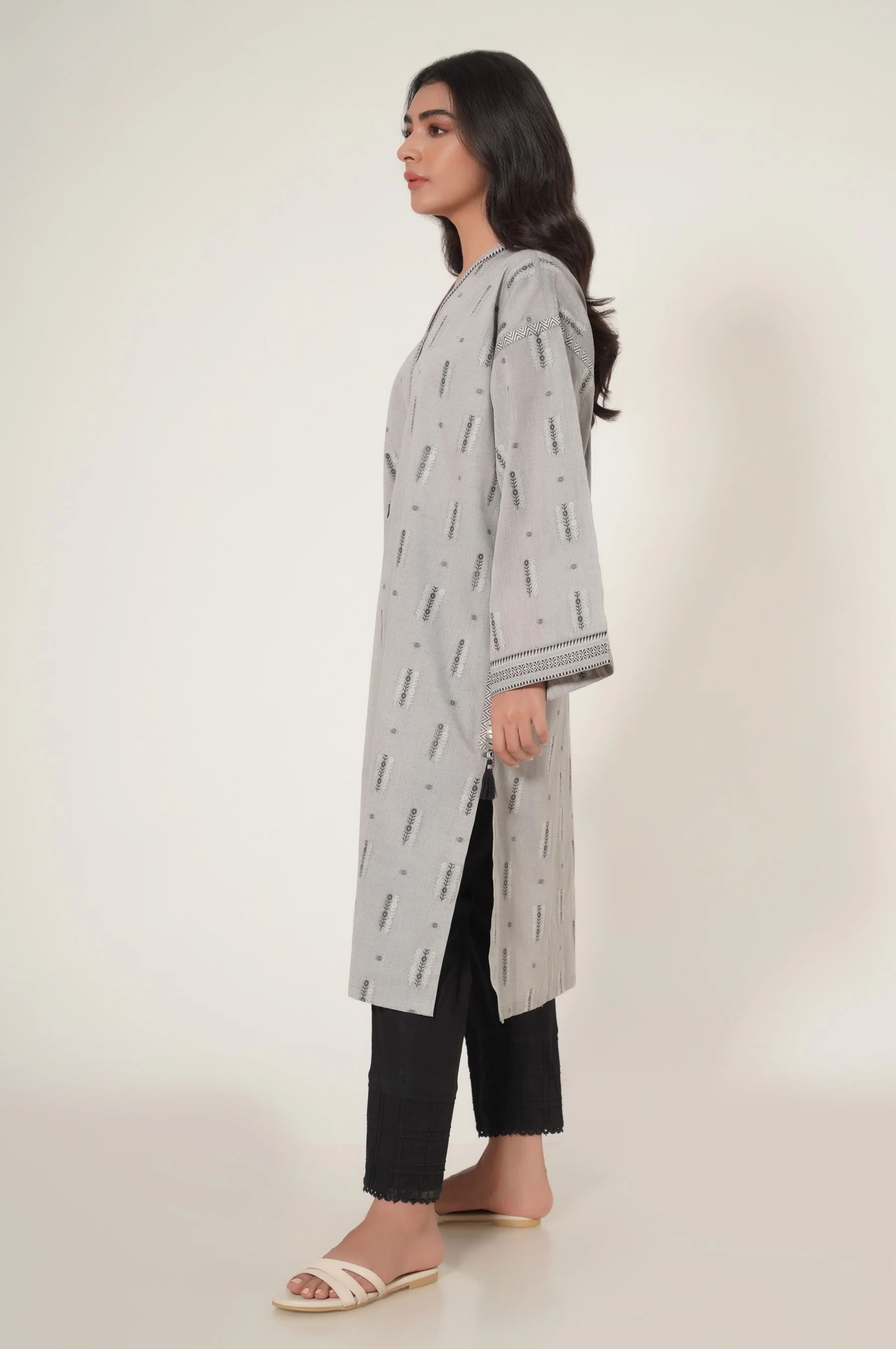 Stitch 1 Piece Yarn Dyed Jacquard Shirt - Image 5