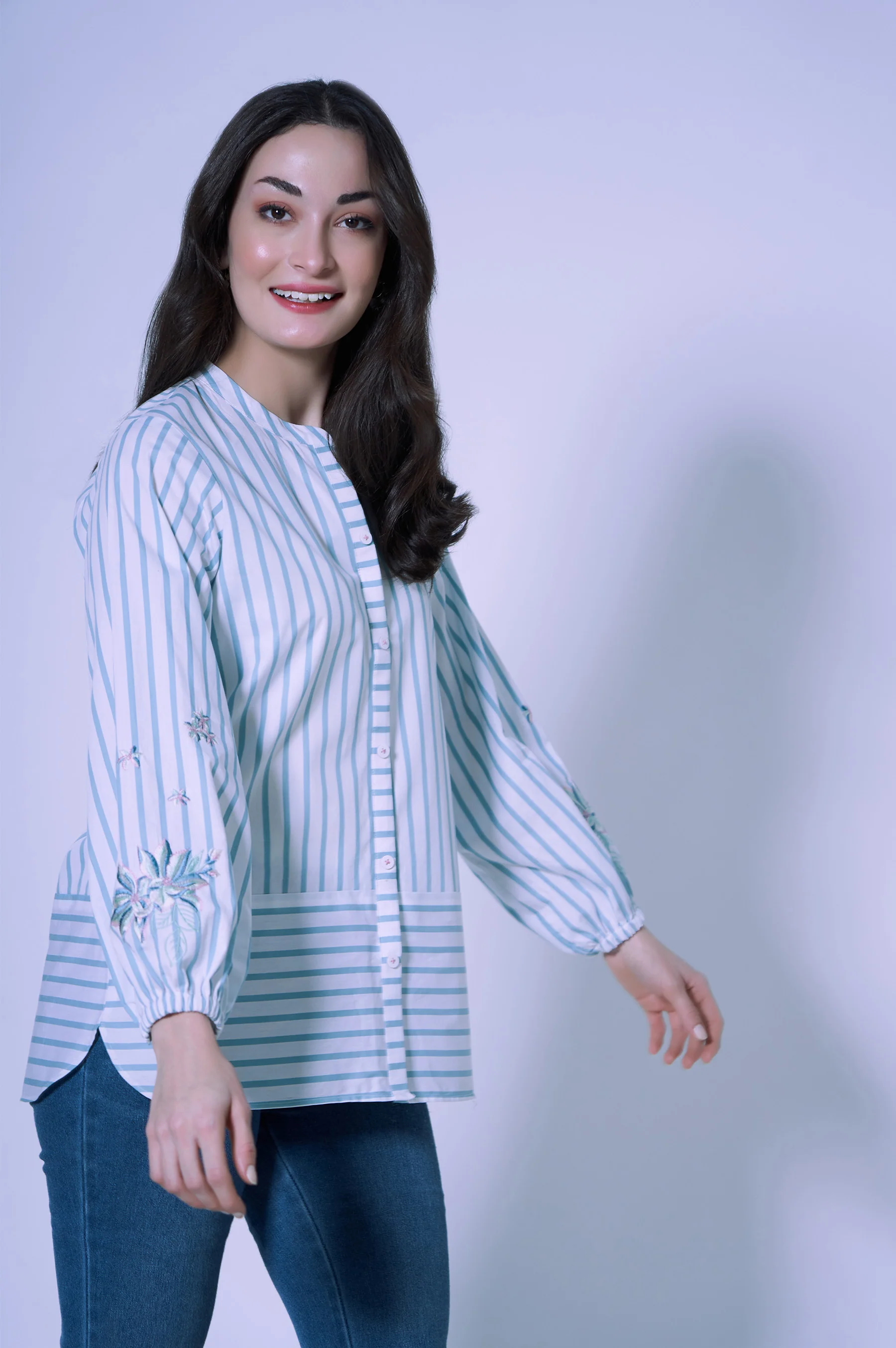 Stitched 1 Piece Yarn Dyed Top - Image 3