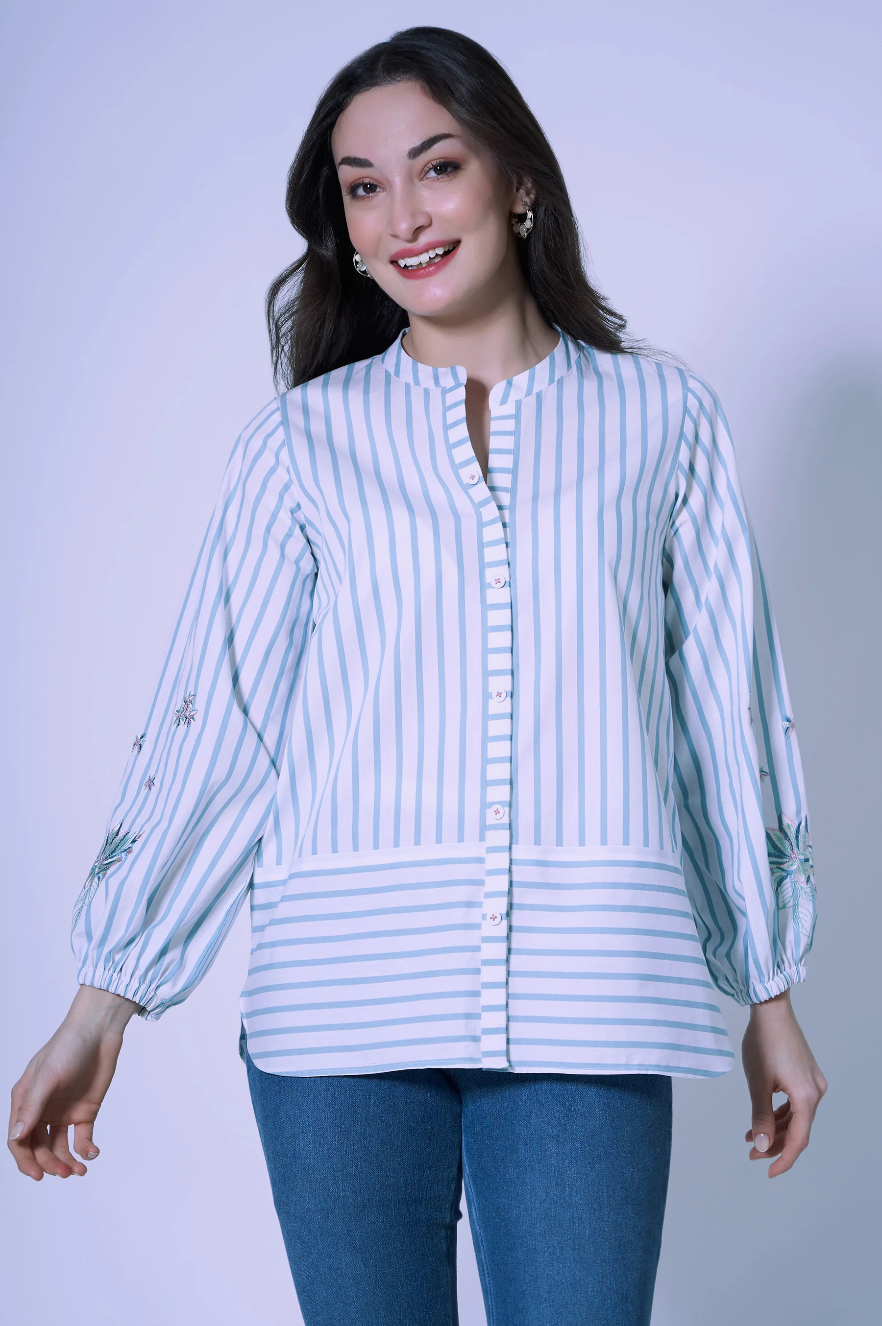 Stitched 1 Piece Yarn Dyed Top - Image 4