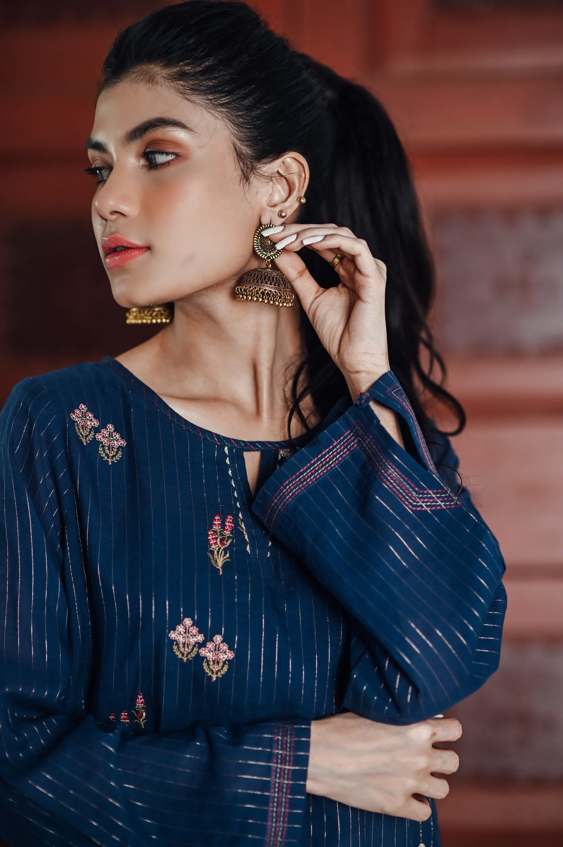 Stitched 1 Piece Zari Mysuri Shirt - Image 3