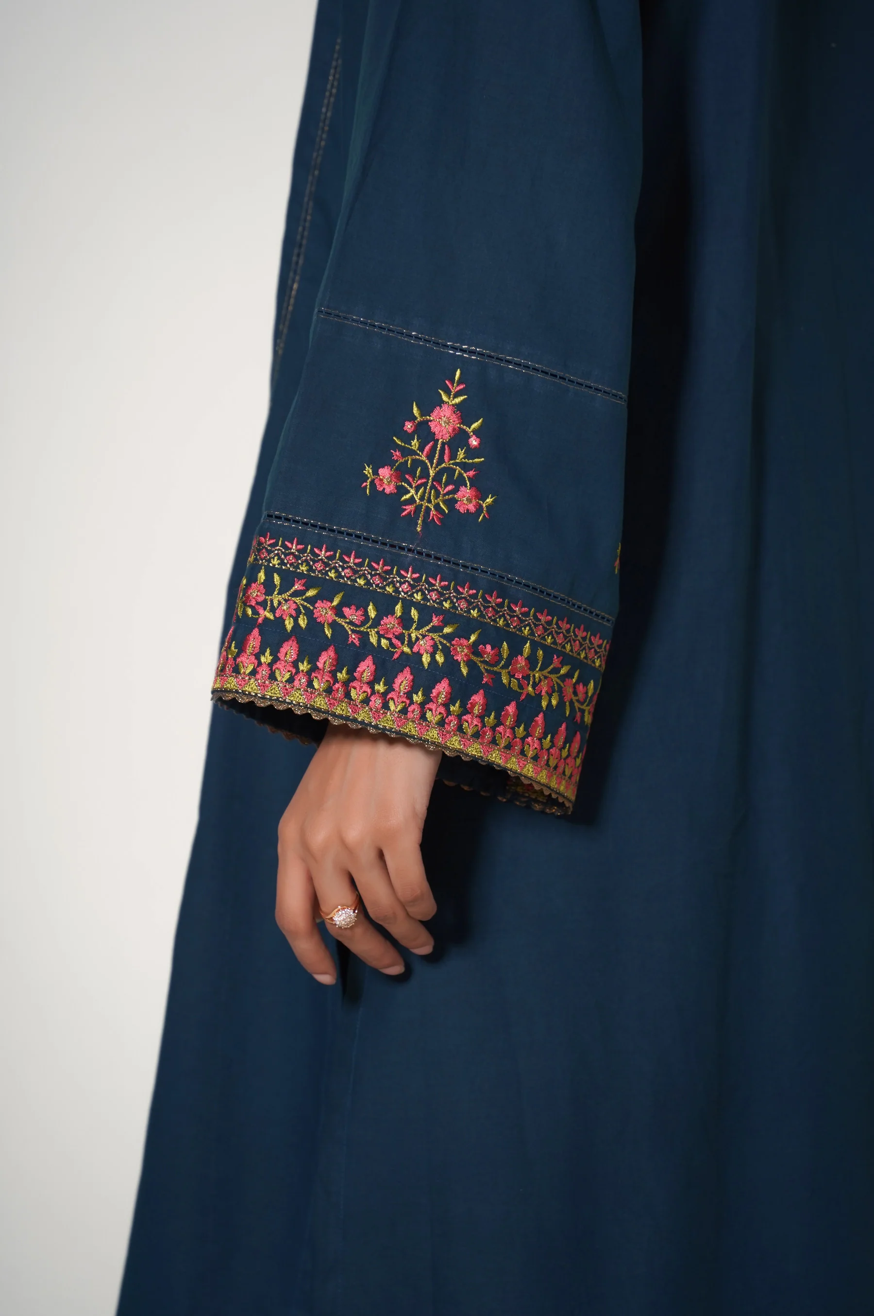 Stitched 2 Piece Embroidered Cambric Suit - Image 6
