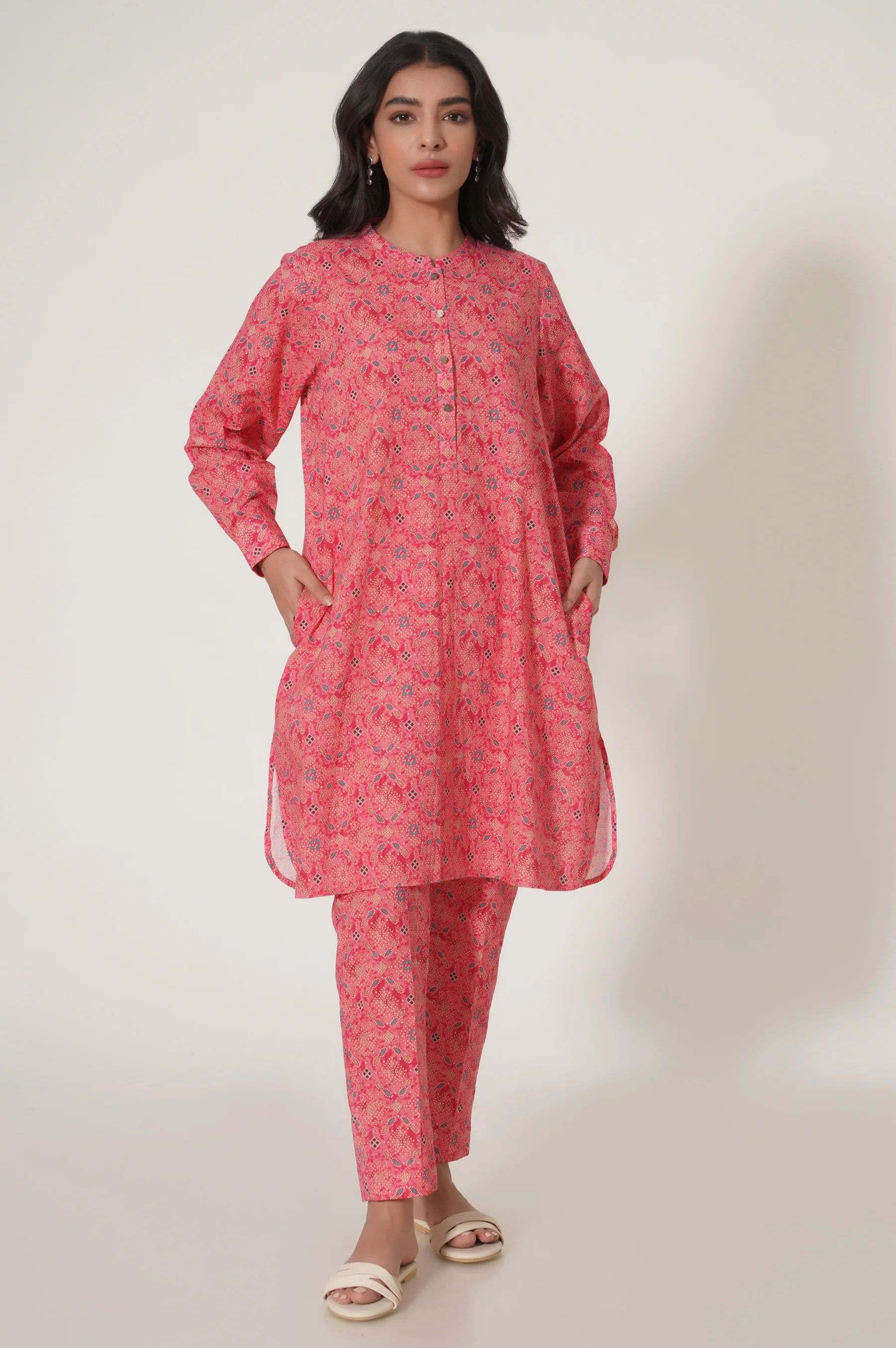 Stitched 2 Piece Cambric Suit - Image 4