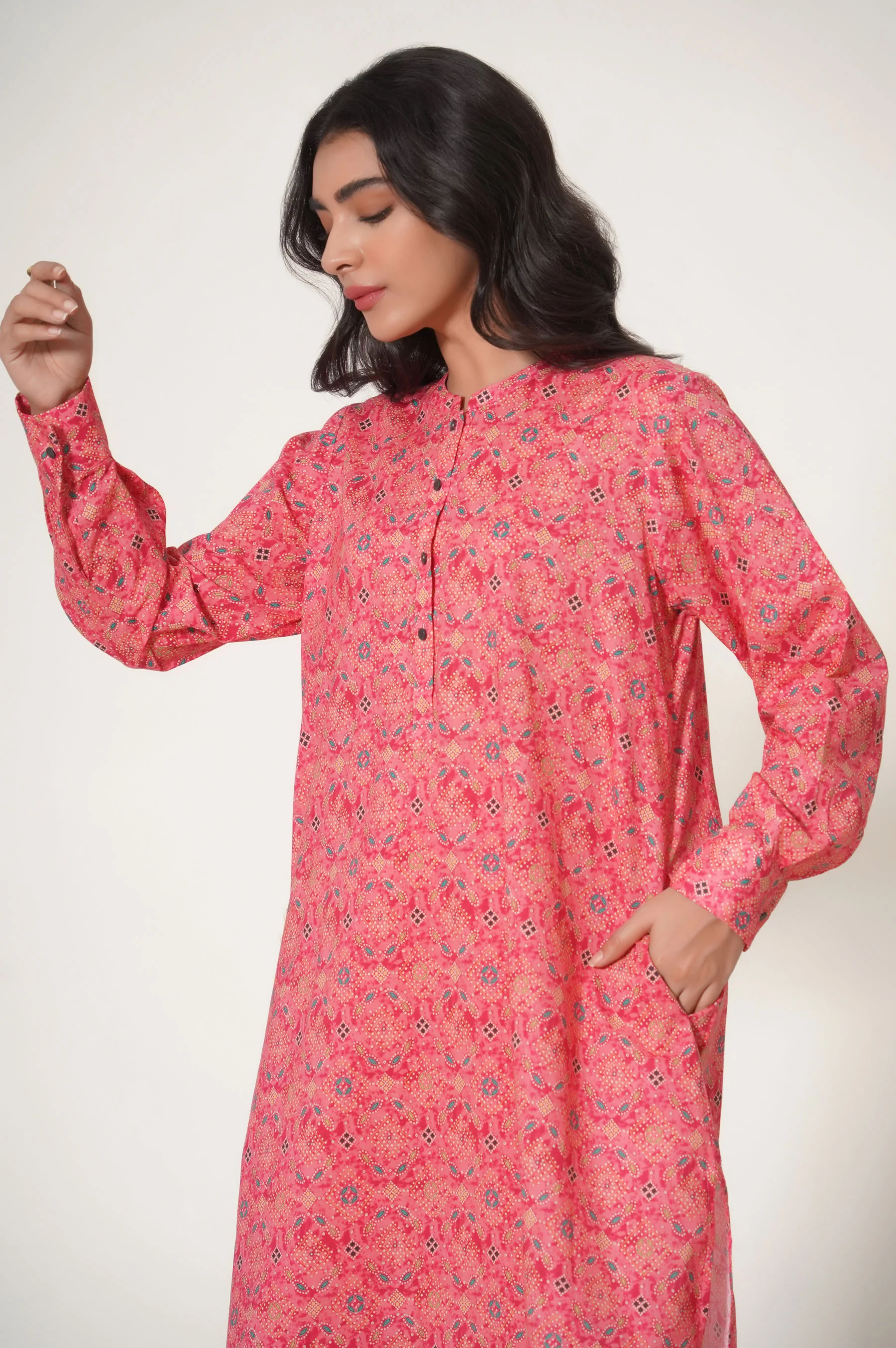 Stitched 2 Piece Cambric Suit - Image 5