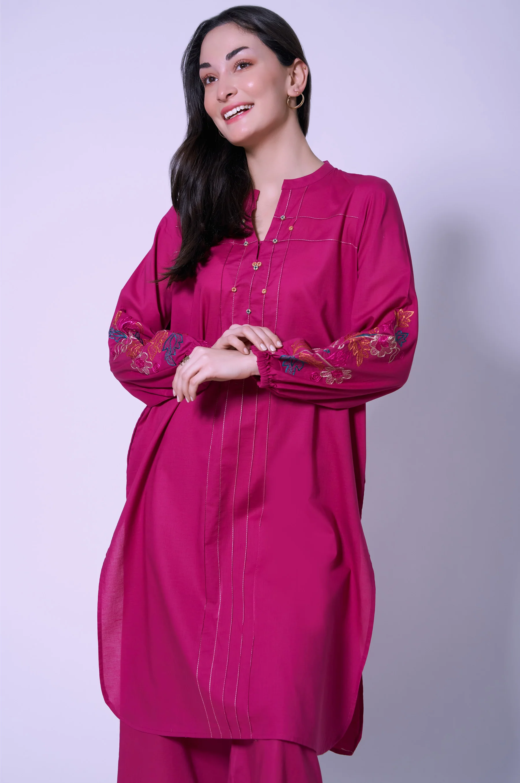 Stitched 2 Piece Cambric Suit - Image 4