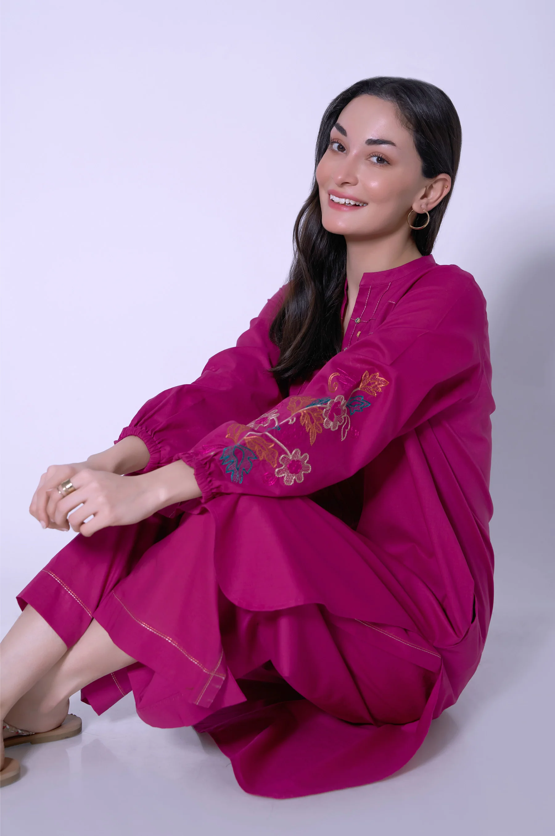 Stitched 2 Piece Cambric Suit - Image 5