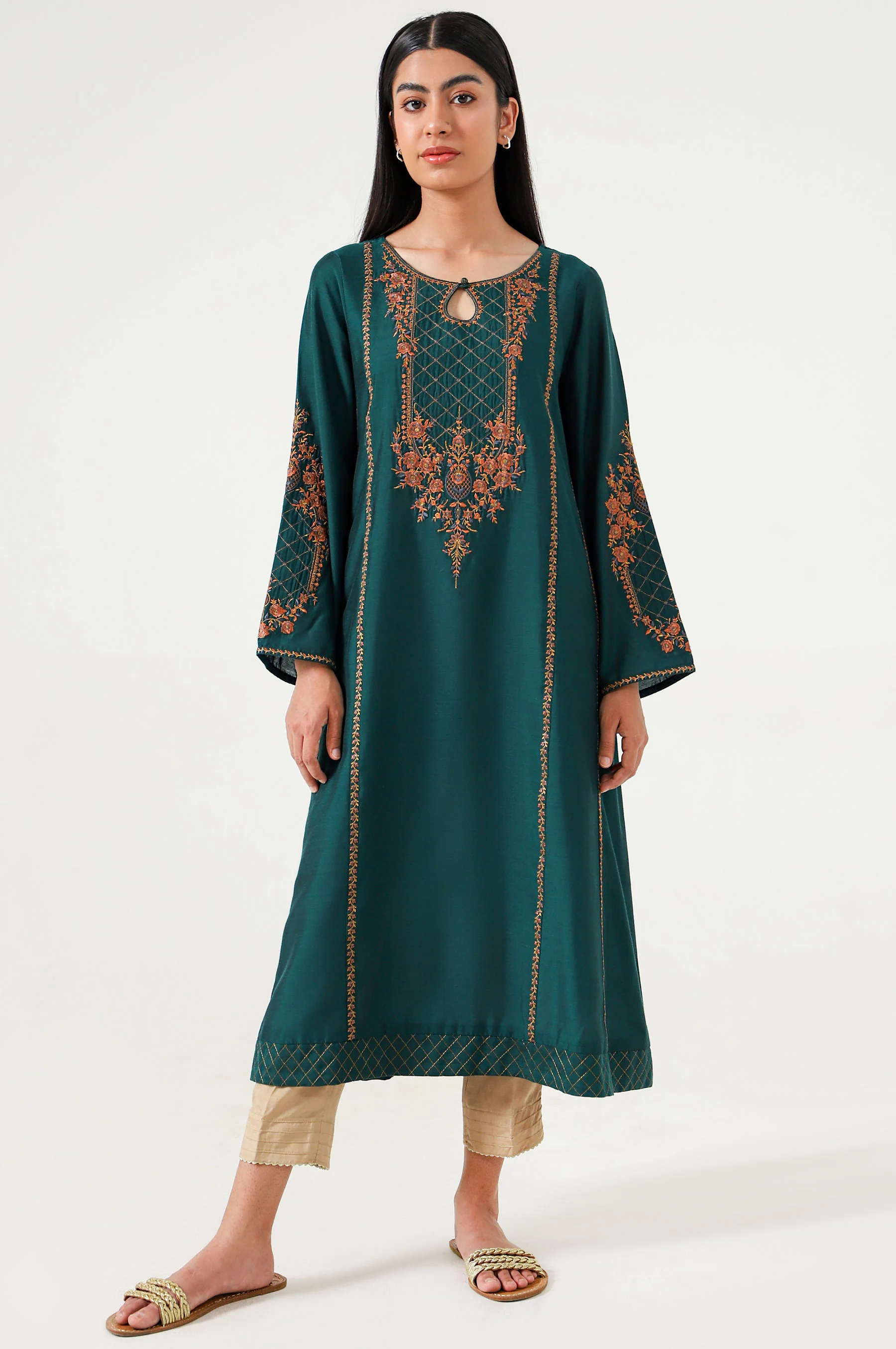 Stitched 1 Piece Cotton Silk Shirt - Image 2