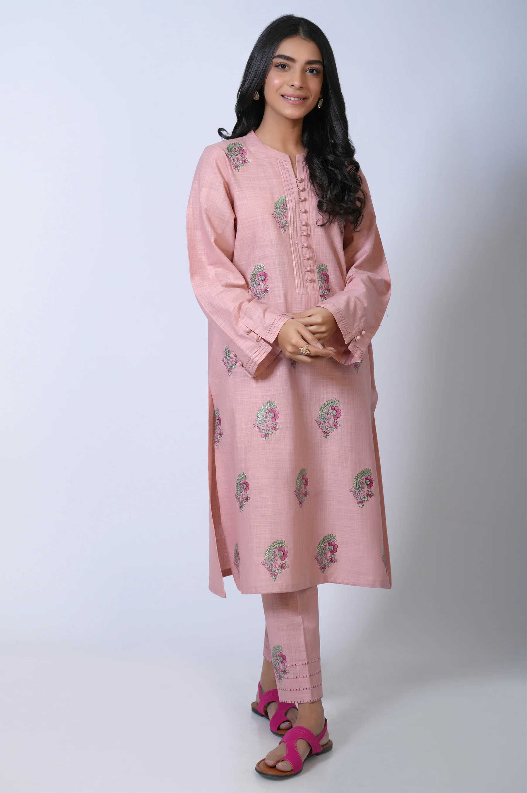 Stitched 2 piece Cotton Slub Suit - Image 2