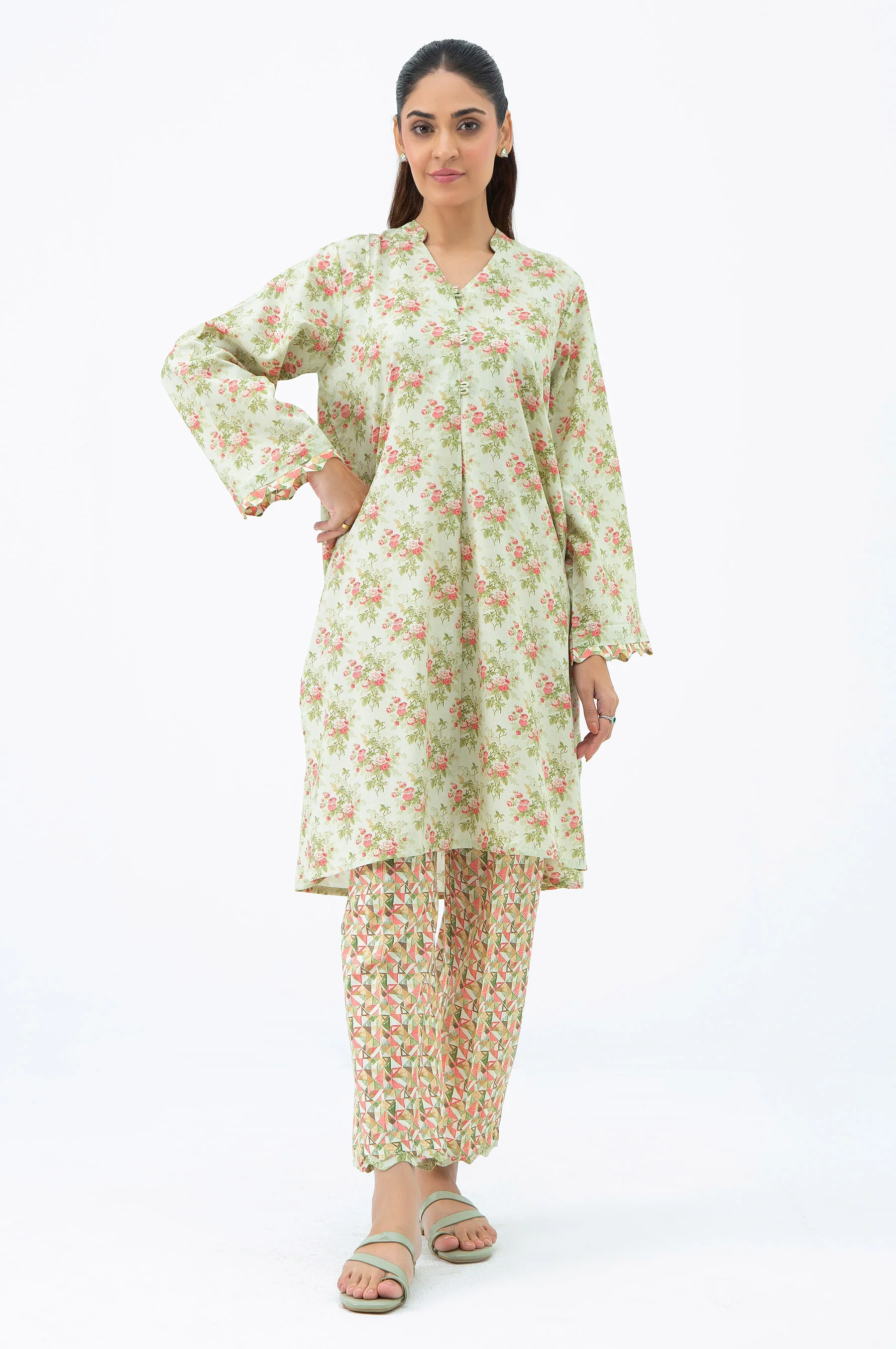 STITCHED PRINTED SHIRT BOTTOM - Image 6