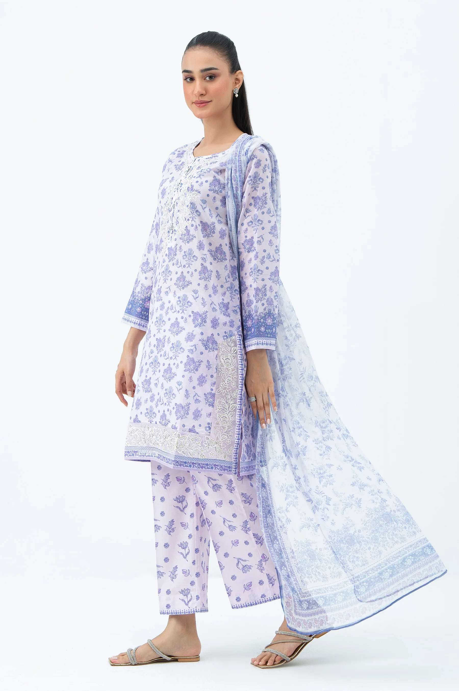 EMBROIDERED LAWN STITCHED SHIRT BOTTOM - Image 5