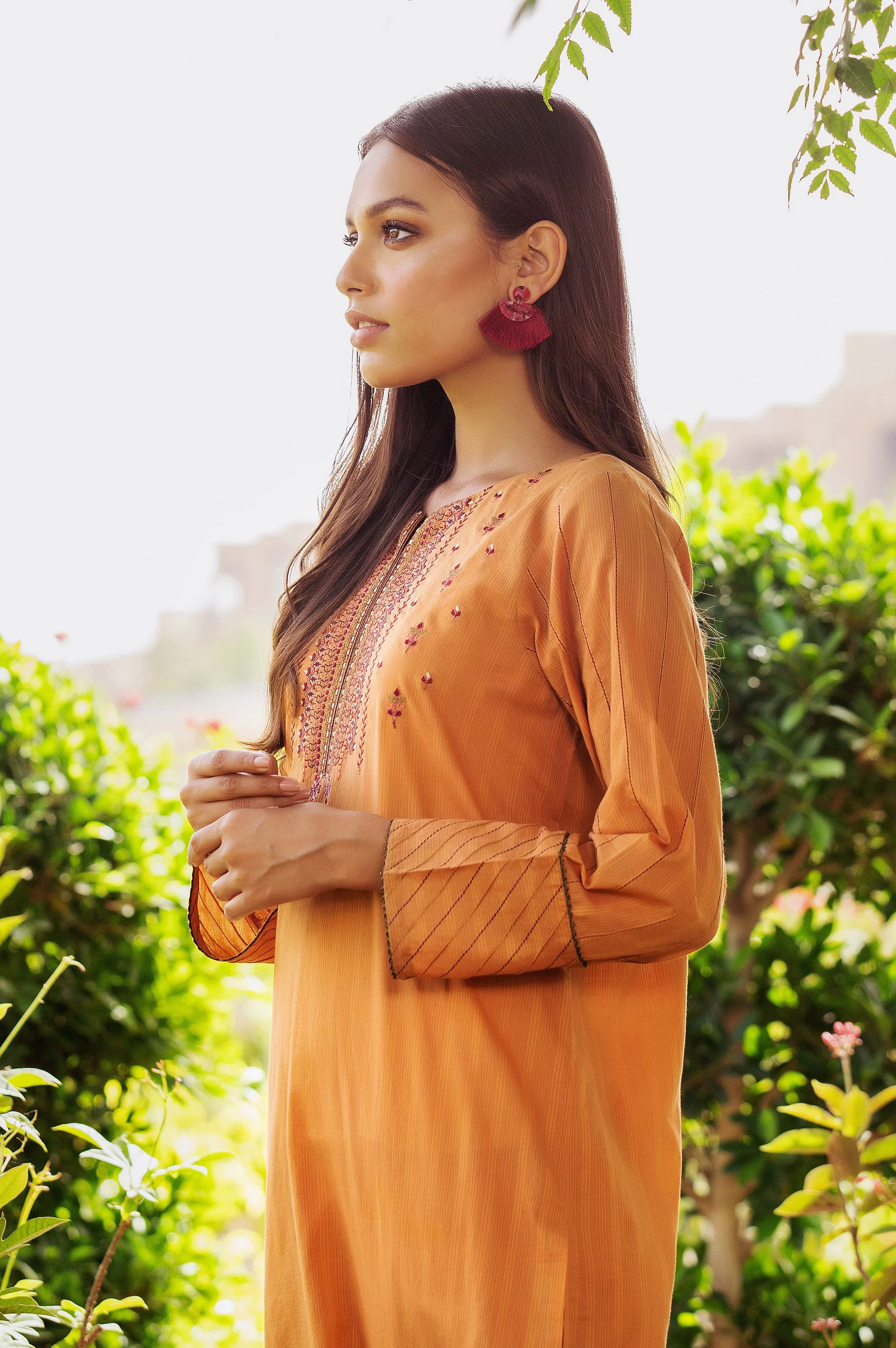 Stitched 2 Piece Embroidered Doria Lawn Suit - Image 2