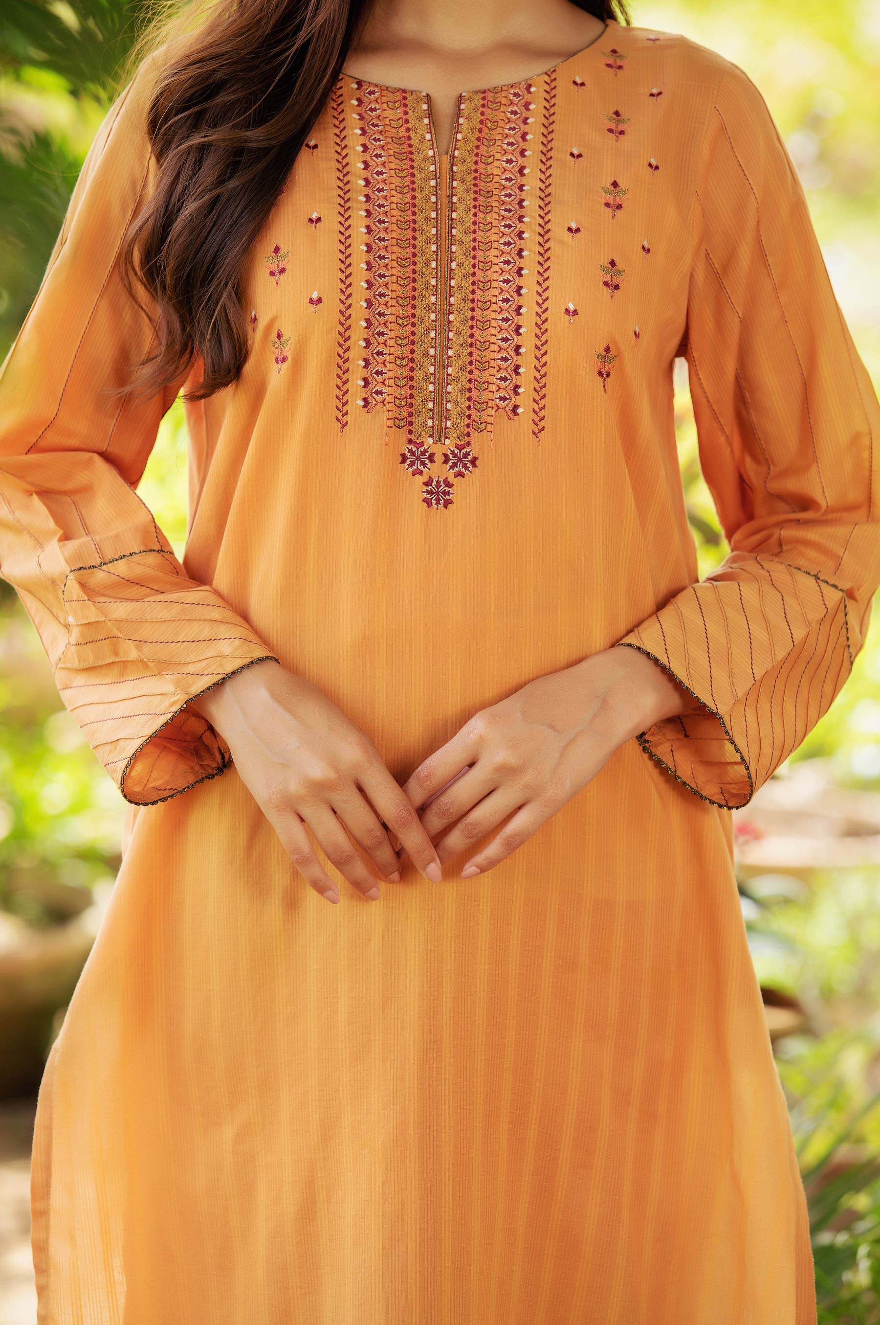 Stitched 2 Piece Embroidered Doria Lawn Suit - Image 6