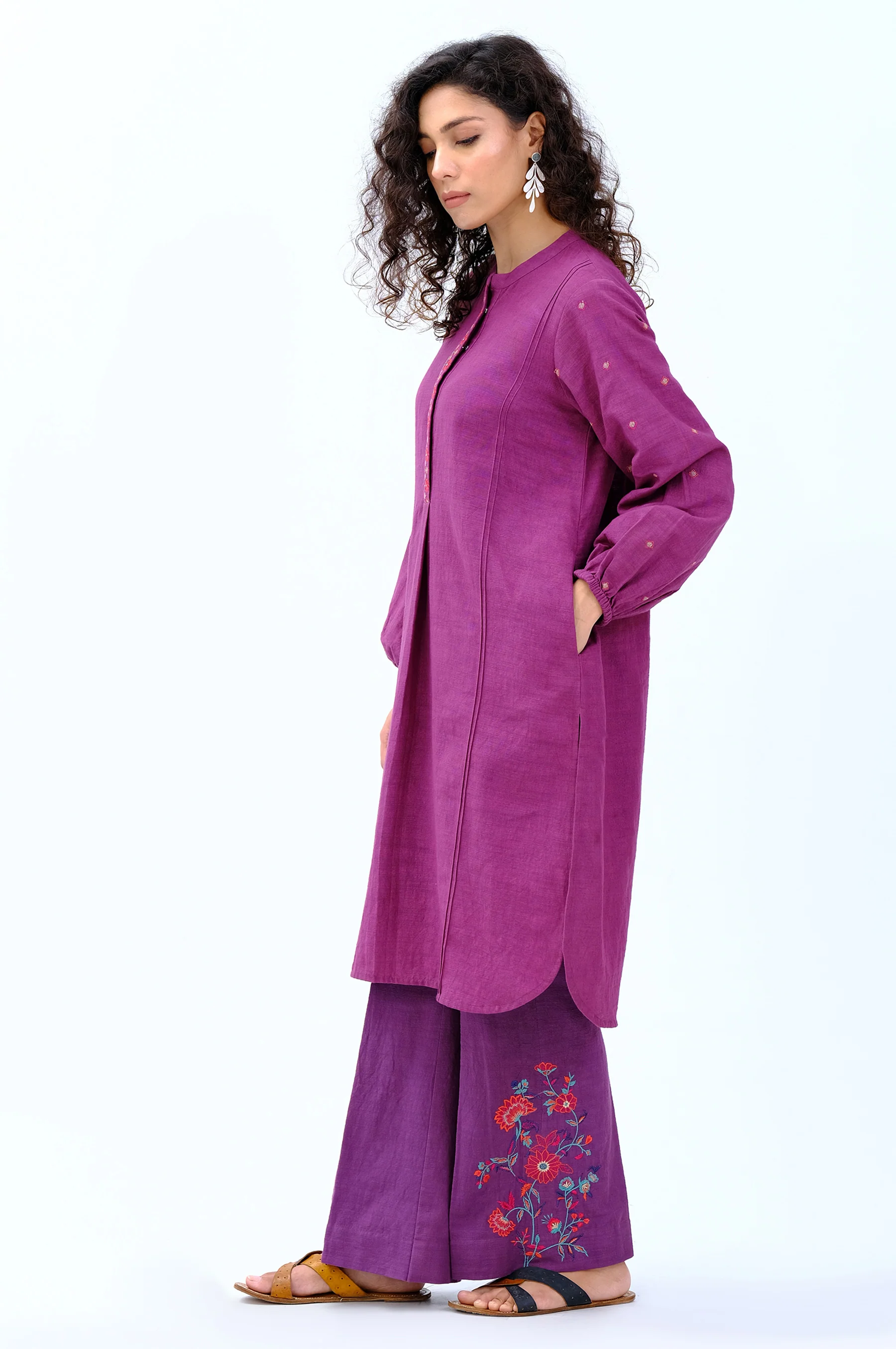 Stitched 2 Piece Embroidered Khaddar Suit - Image 4