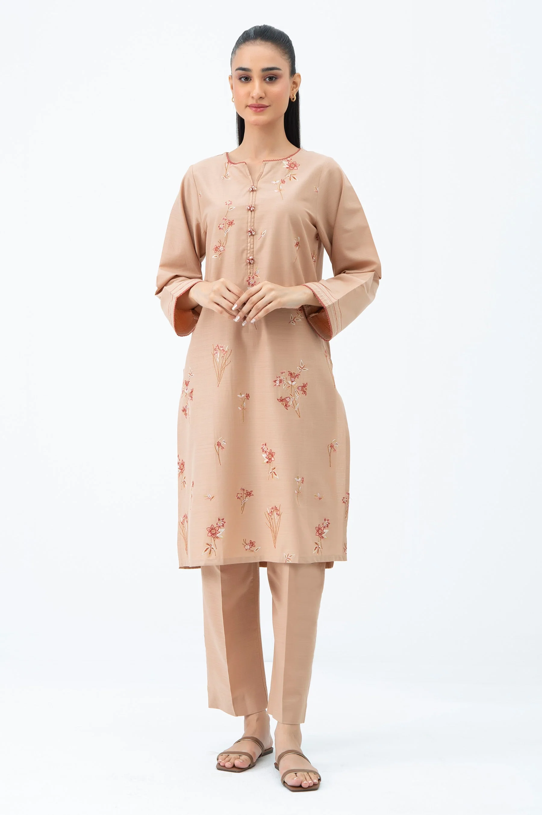 STITCHED EMBROIDERED SHIRT BOTTOM (FACTORY E-OUTLET)