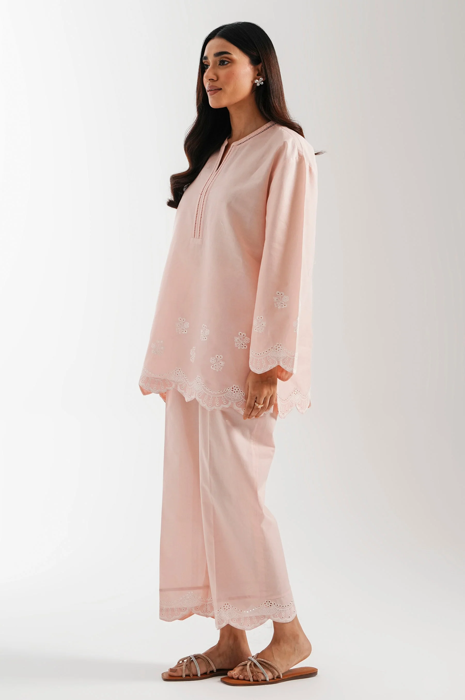 STITCHED CHIKANKARI SHIRT BOTTOM (FACTORY E-OUTLET) - Image 6