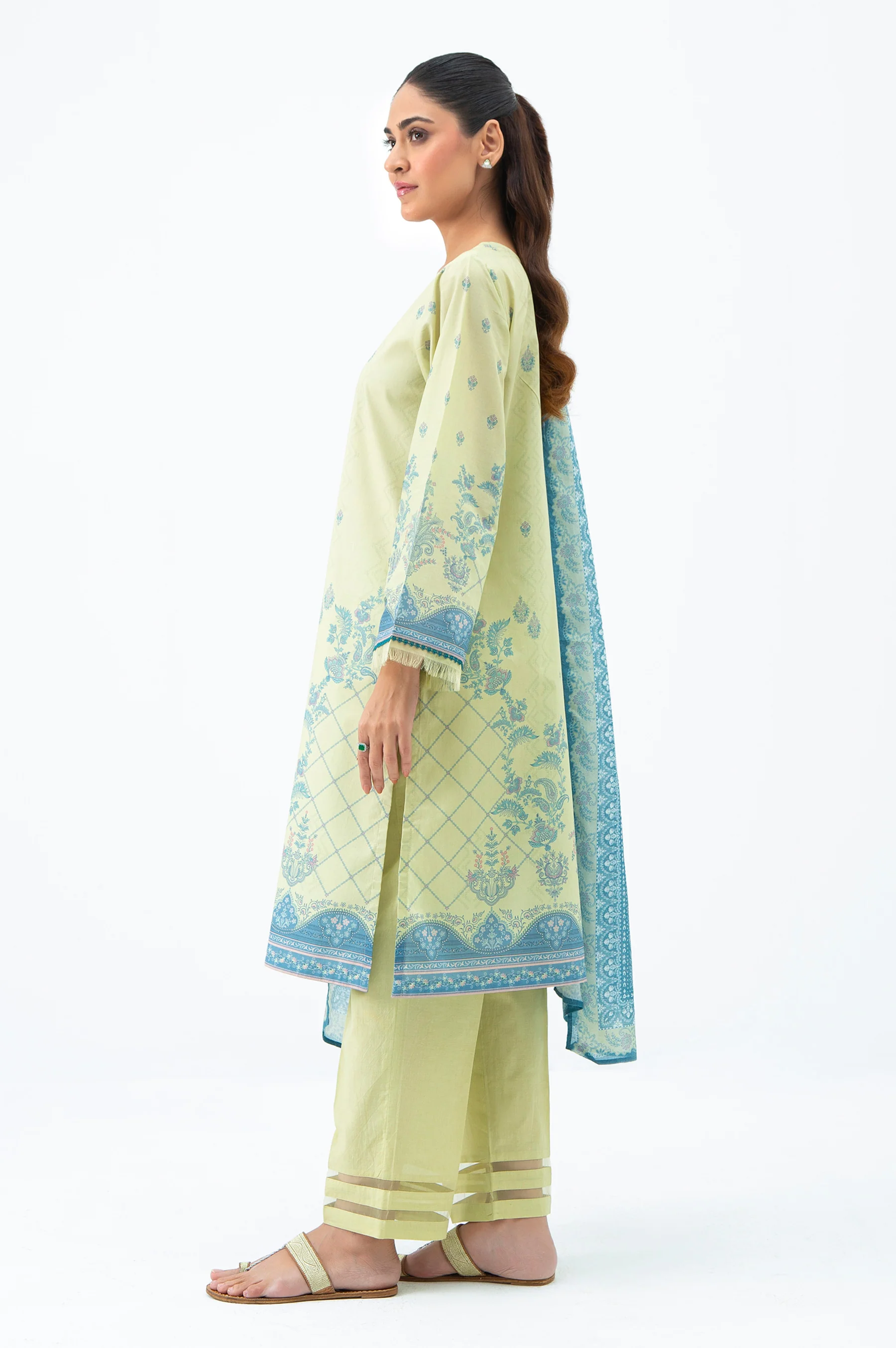 EMBROIDERED CAMBRIC STITCHED SHIRT BOTTOM - Image 3