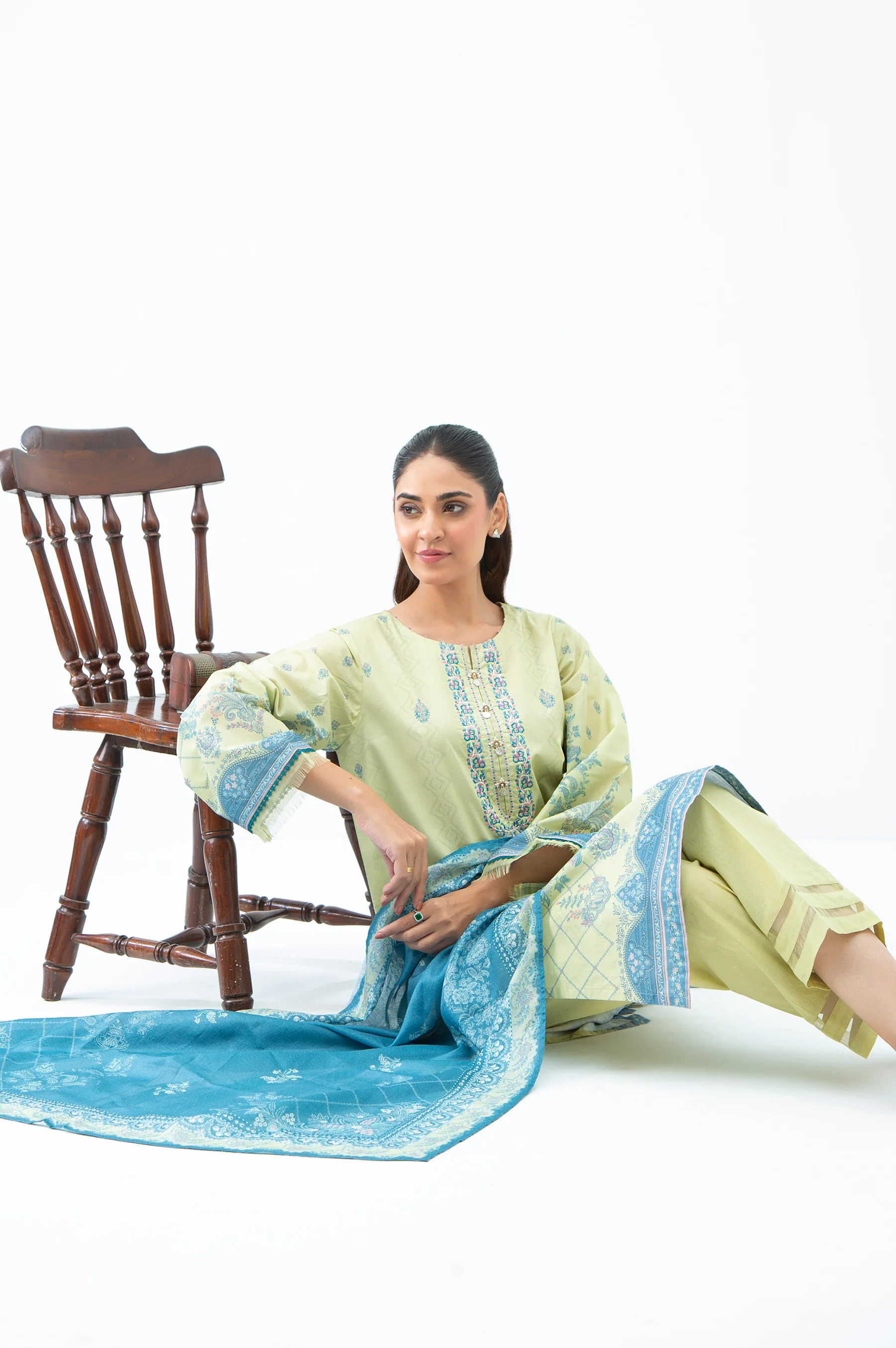 EMBROIDERED CAMBRIC STITCHED SHIRT BOTTOM - Image 6