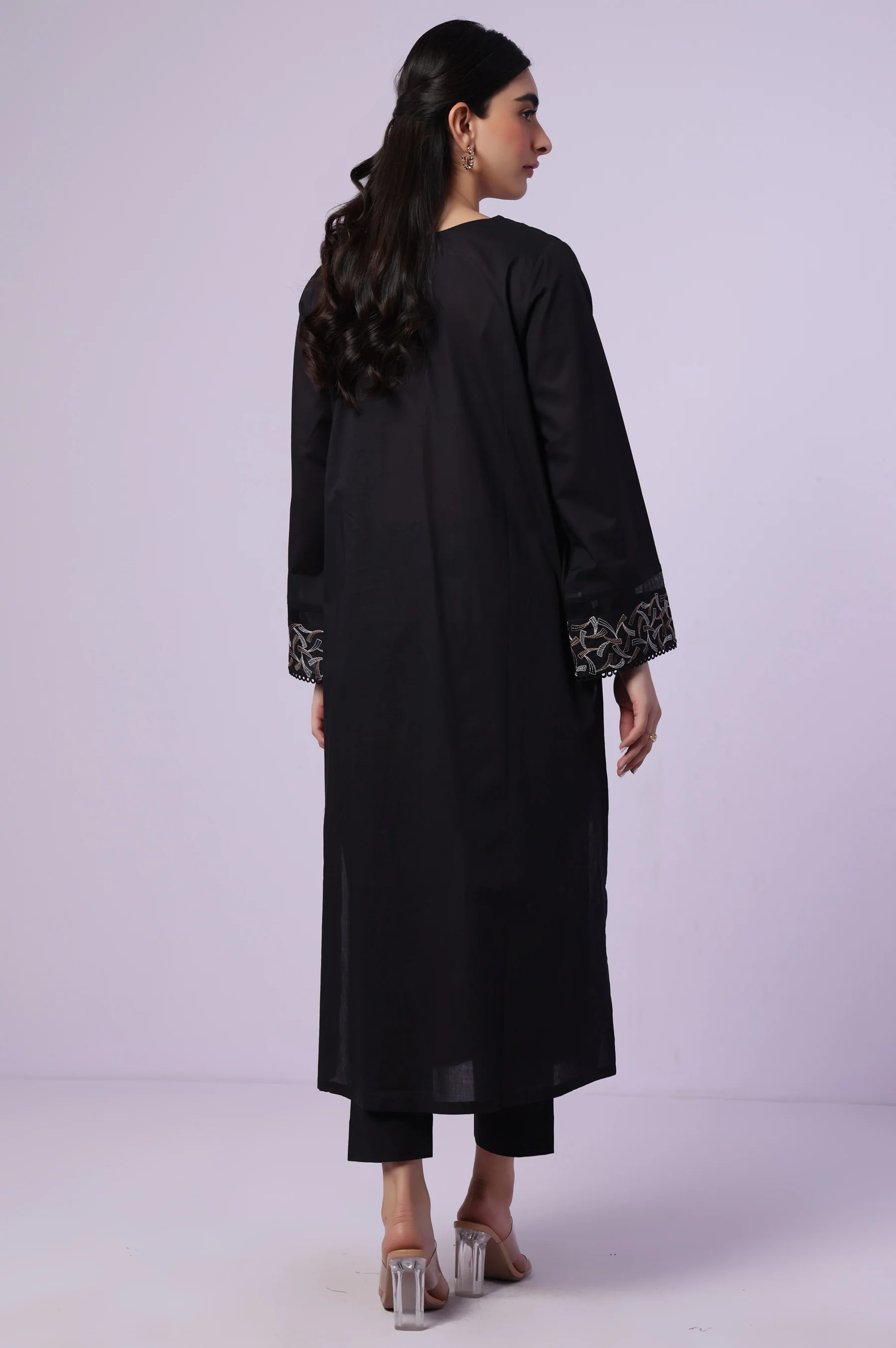 Stitched 2 Piece Embroidered Cambric Suit - Image 3