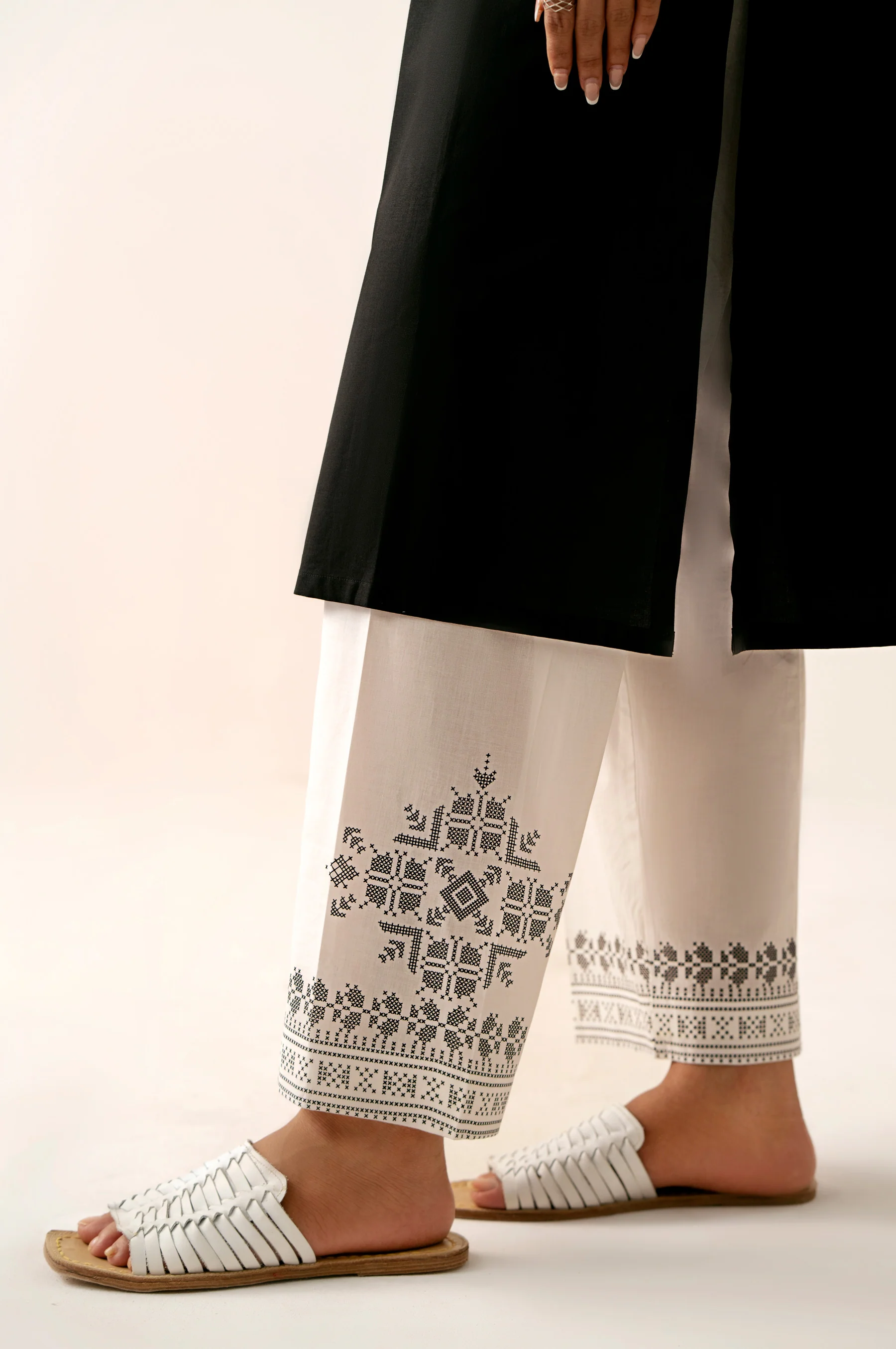Stitched 2 Piece Embroidered Cambric Suit - Image 6