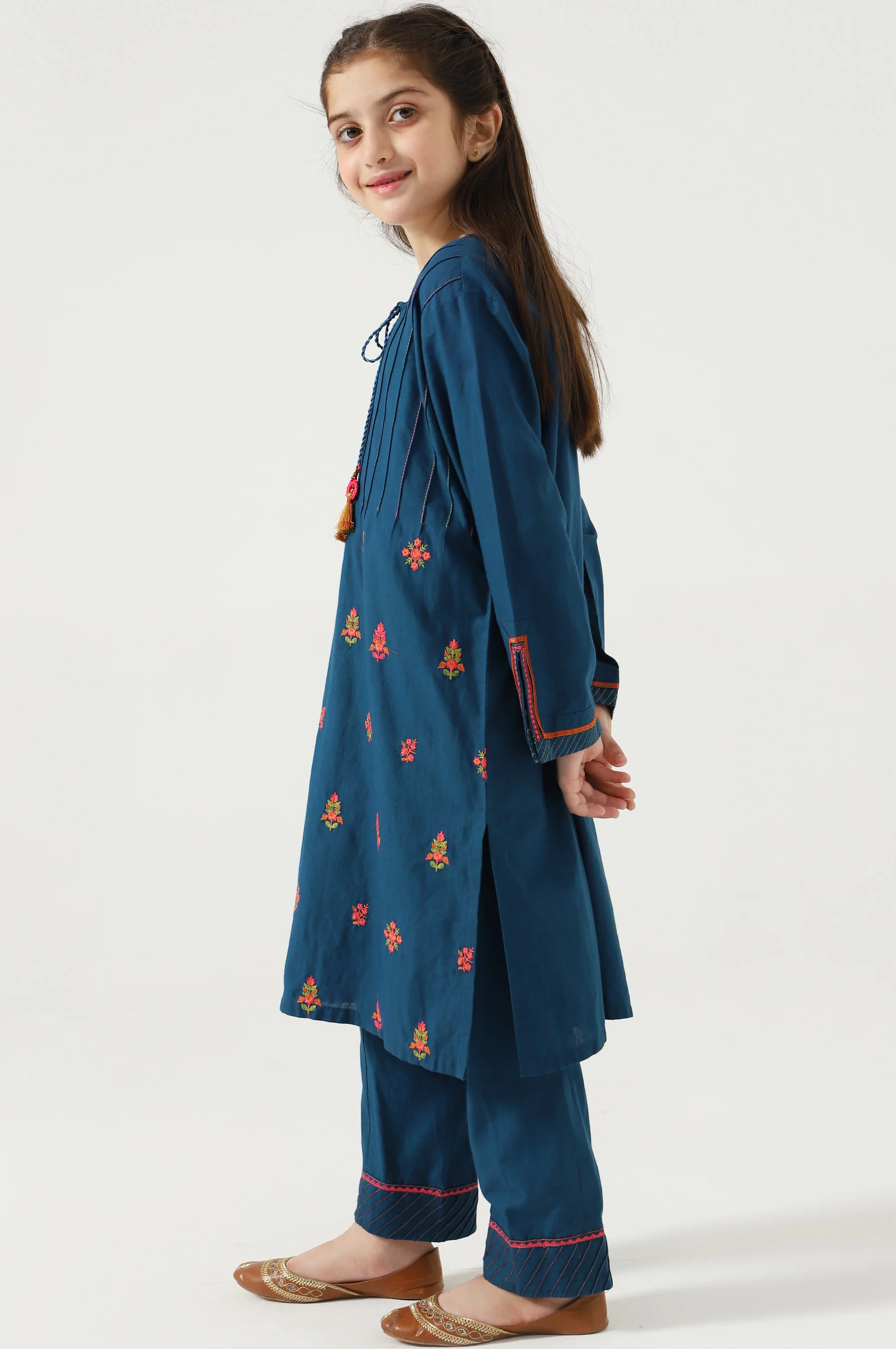 Stitched 2 Piece Embroidered Cambric Suit - Image 4