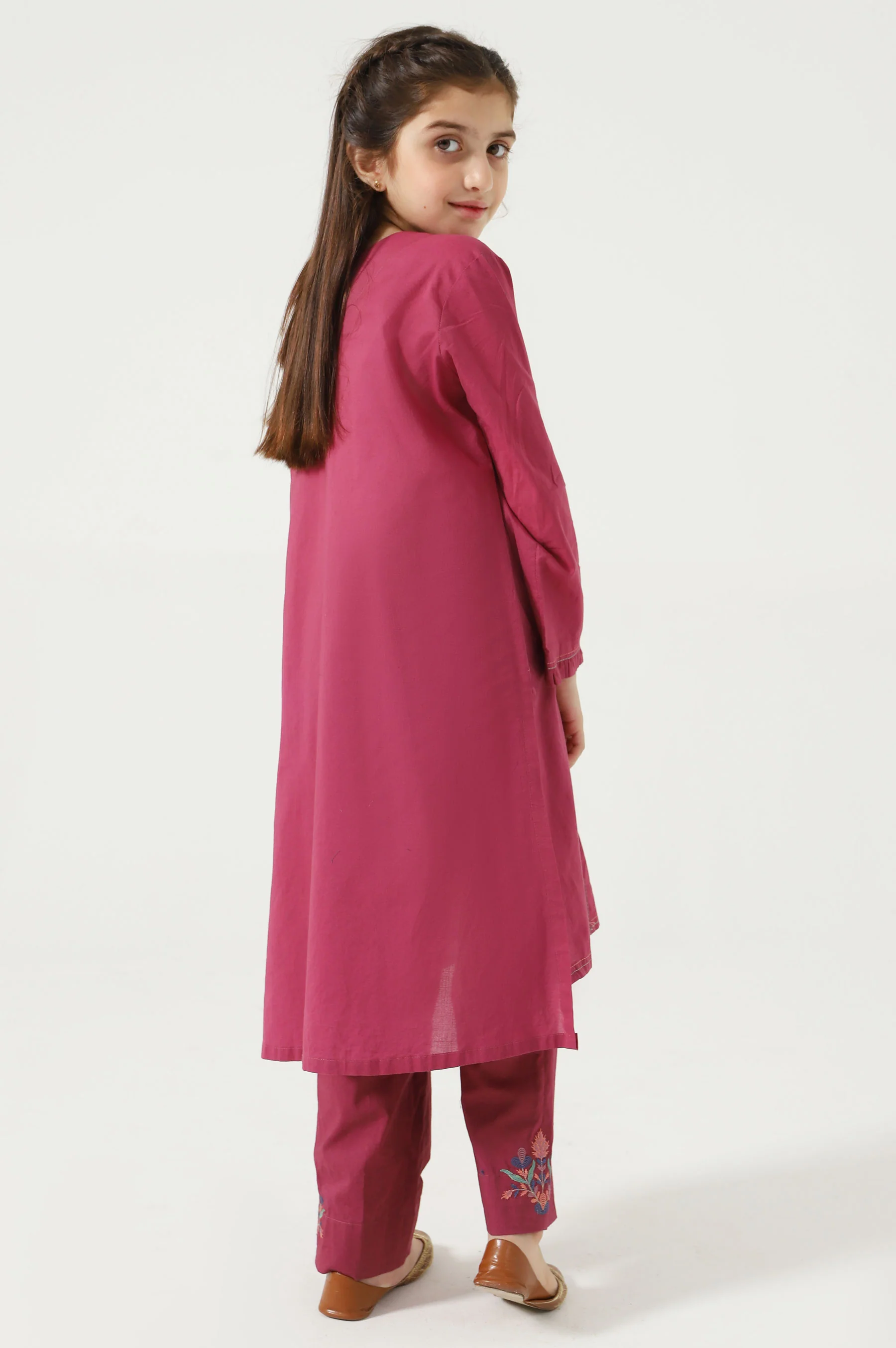 Stitched 2 Piece Embroidered Cambric Suit - Image 2